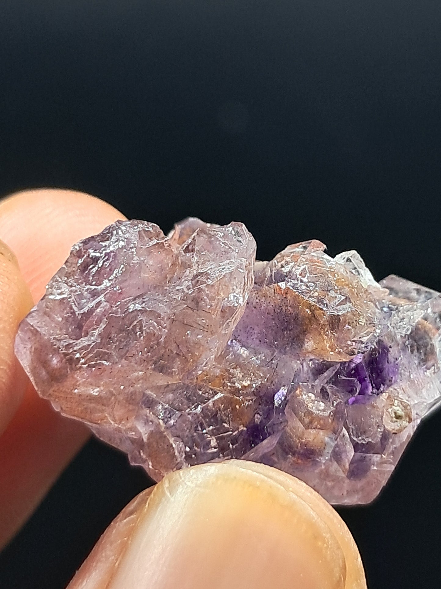 Formación de Amatista en "Panal" (Karur) | Crecimiento interno | Cristal natural | Ejemplar mineral | Super Seven #KA163