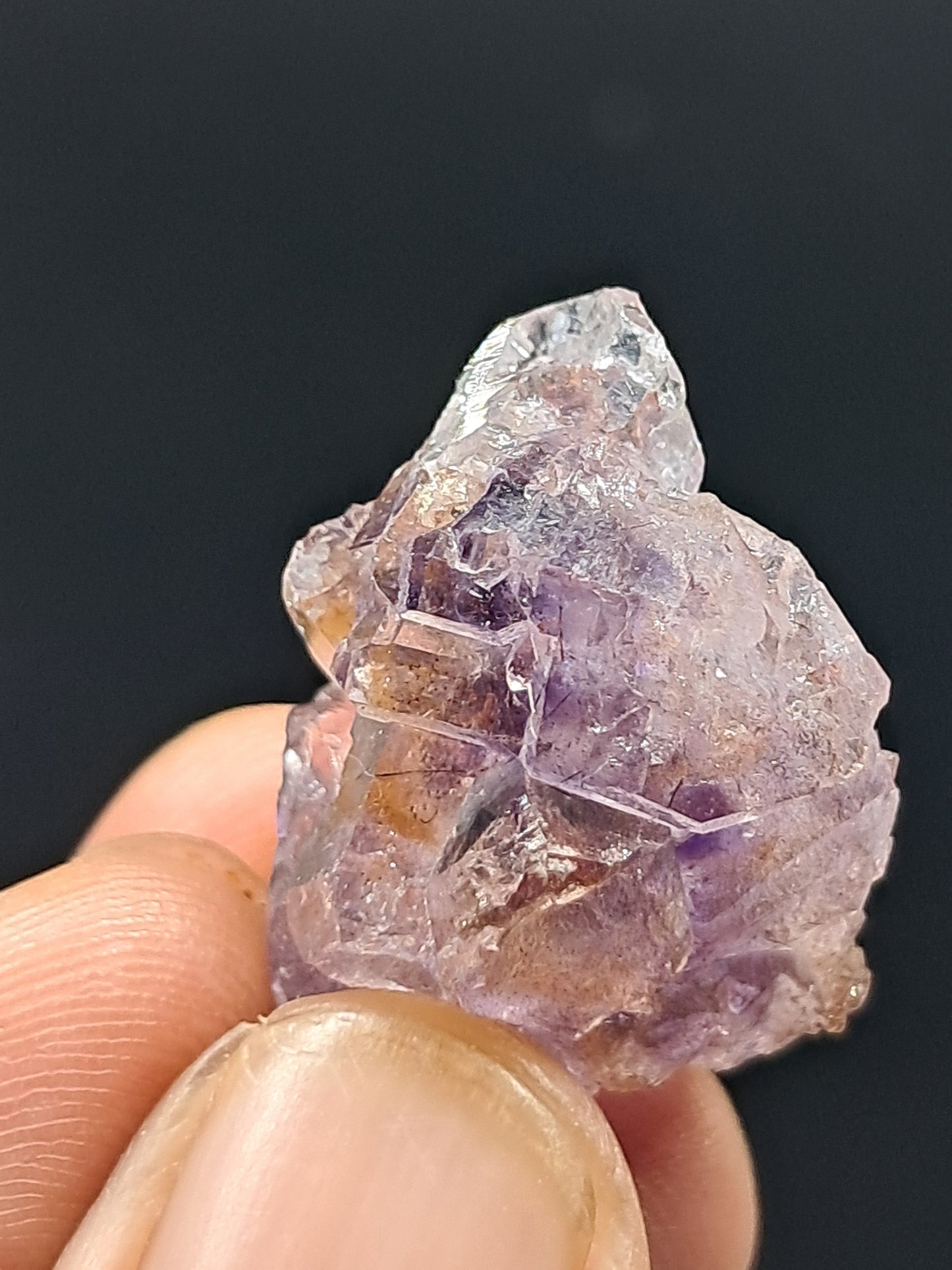 Formación de Amatista en "Panal" (Karur) | Crecimiento interno | Cristal natural | Ejemplar mineral | Super Seven #KA163