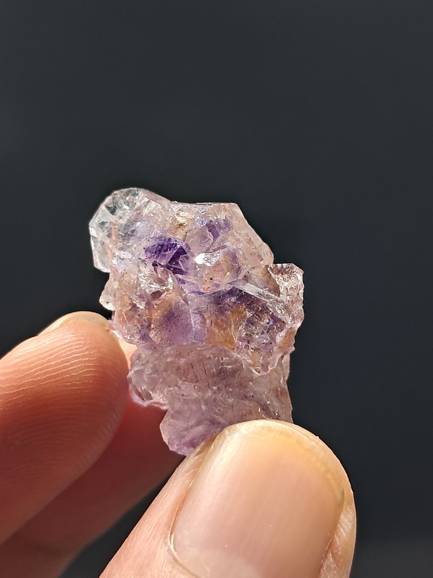 Formación de Amatista en "Panal" (Karur) | Crecimiento interno | Cristal natural | Ejemplar mineral | Super Seven #KA163