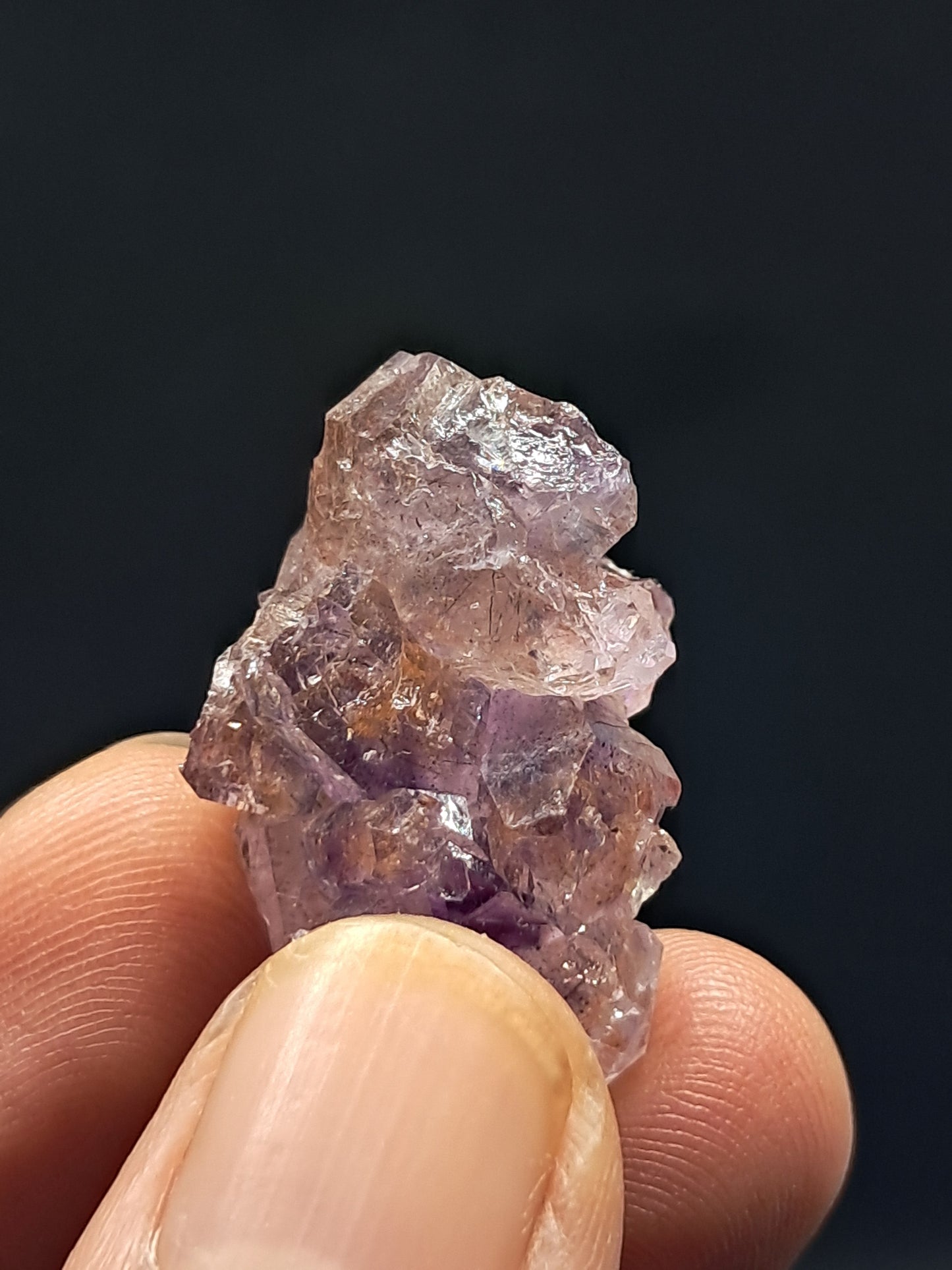 Formación de Amatista en "Panal" (Karur) | Crecimiento interno | Cristal natural | Ejemplar mineral | Super Seven #KA163
