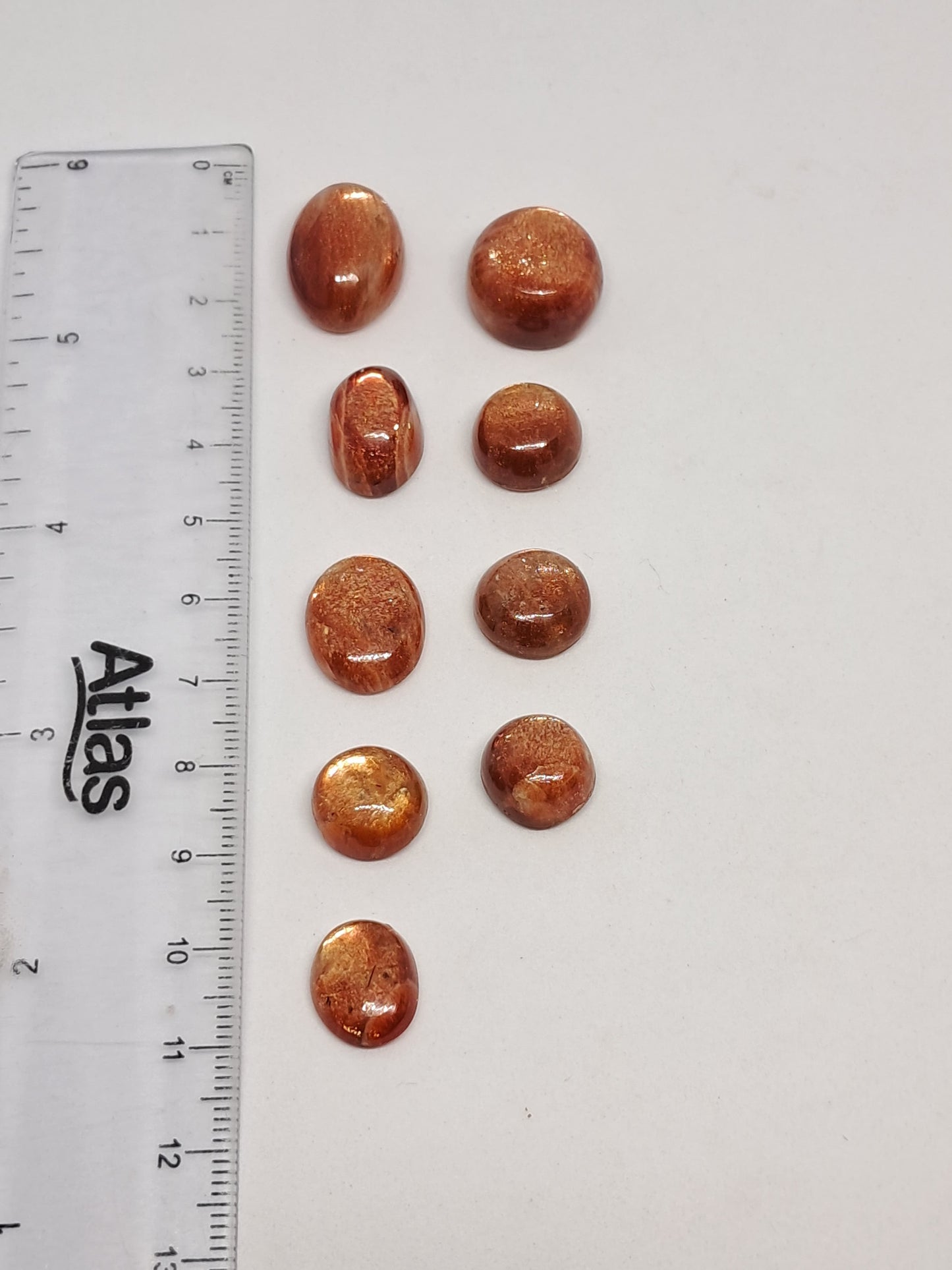 High Grade Sunstone Cabochons (Tamil Nadu) Polished Stones | Natural Crystal #PQ15