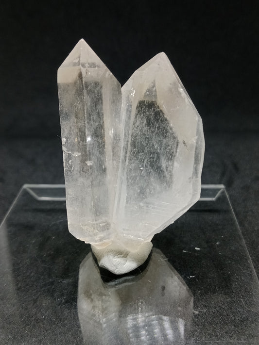 Himalayan Quartz Twinned Biterminated Points (Himachal Pradesh) Self-Healed Formation | Natural Crystal Cluster #CH4