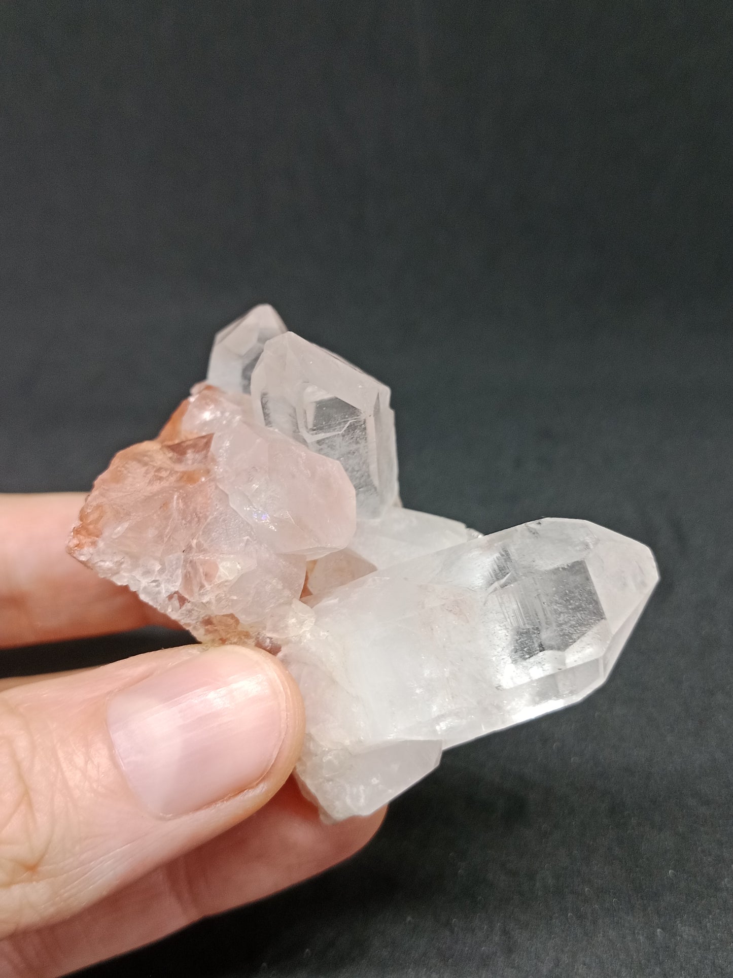 Hematite included Himalayan Quartz Cluster (non-precious natural mineral) #CH7