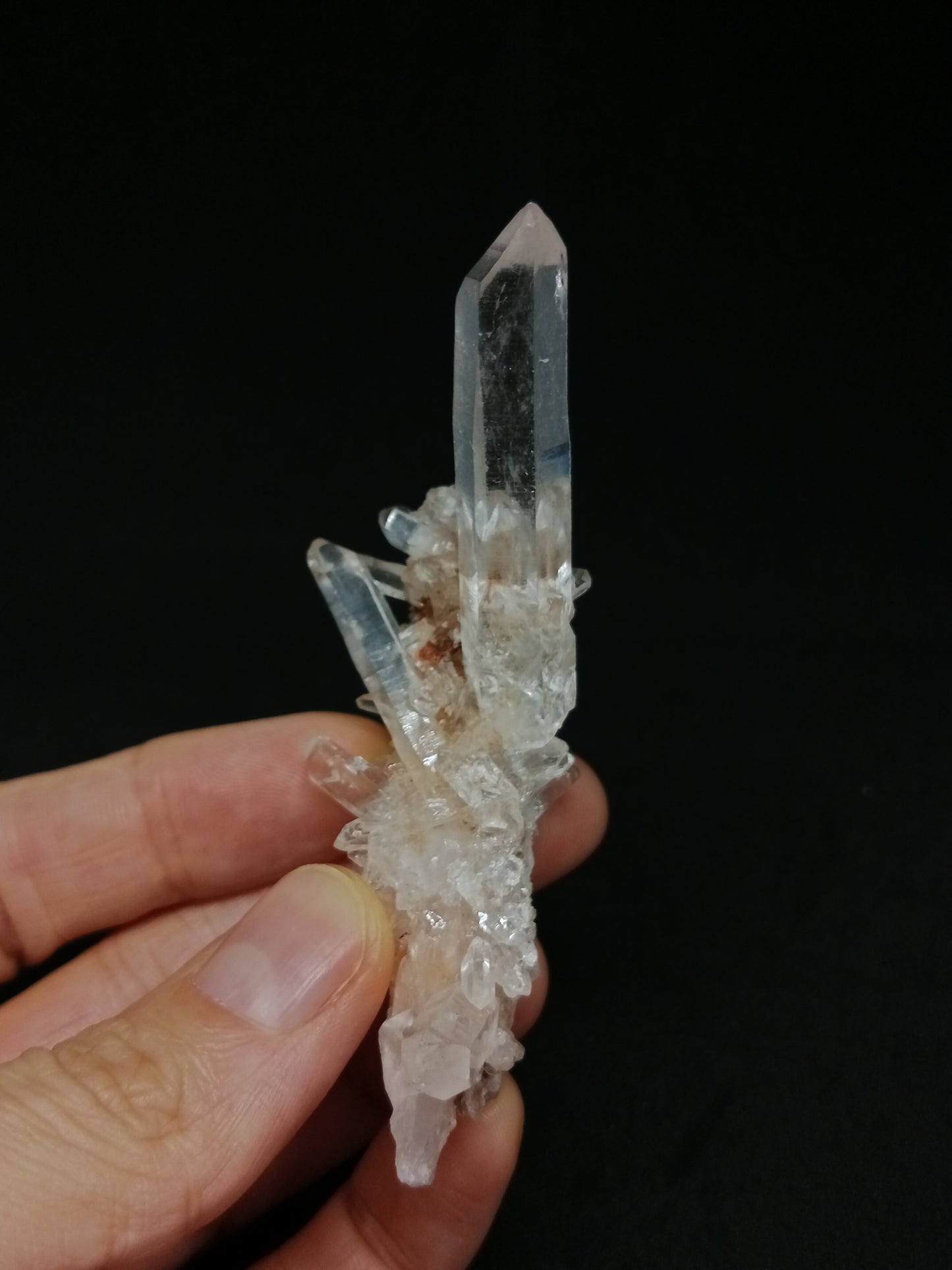Himalayan Quartz Cluster (Himachal Pradesh) Natural Crystal | Transparent Lustrous Mineral Specimen #CH17