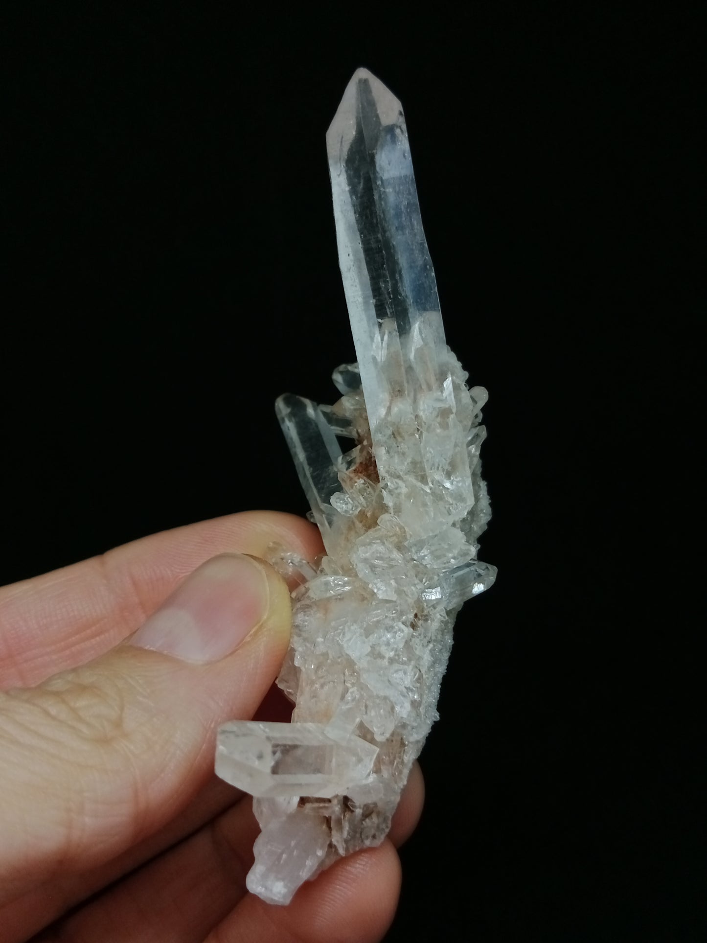 Himalayan Quartz Cluster (Himachal Pradesh) Natural Crystal | Transparent Lustrous Mineral Specimen #CH17