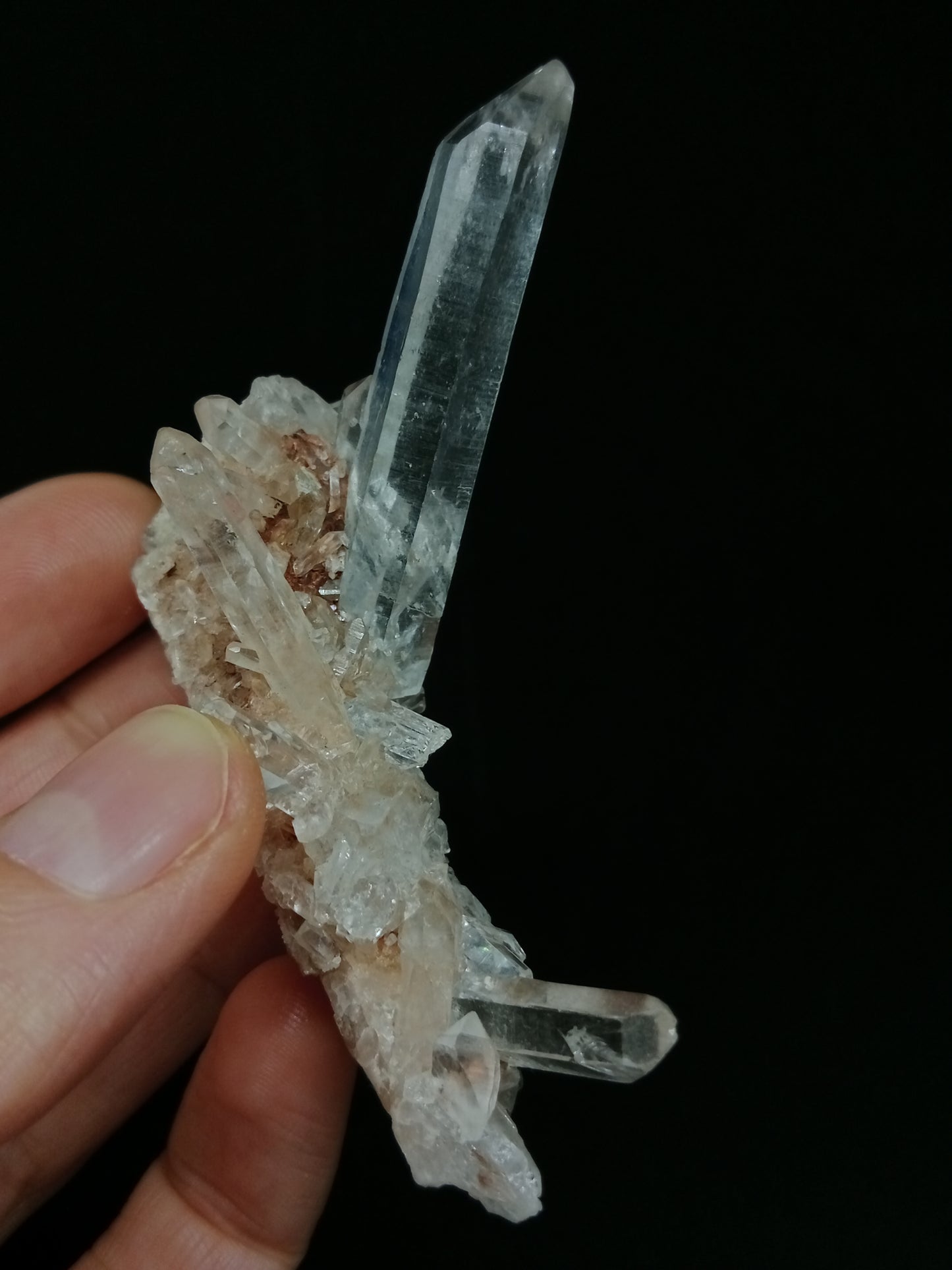 Himalayan Quartz Cluster (Himachal Pradesh) Natural Crystal | Transparent Lustrous Mineral Specimen #CH17