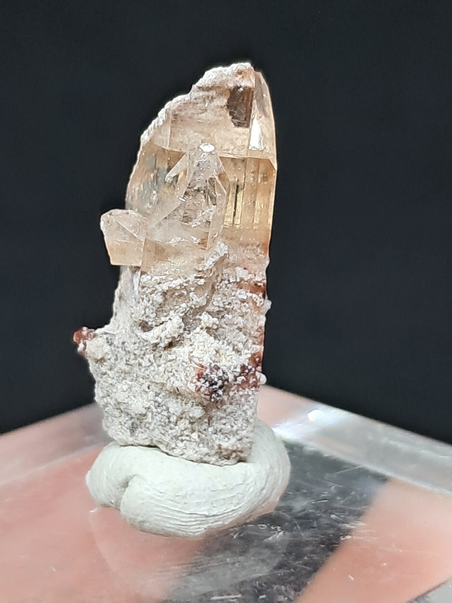 Cristal de topacio natural (México), piedra preciosa rara | Ejemplar mineral n.° TPZ5