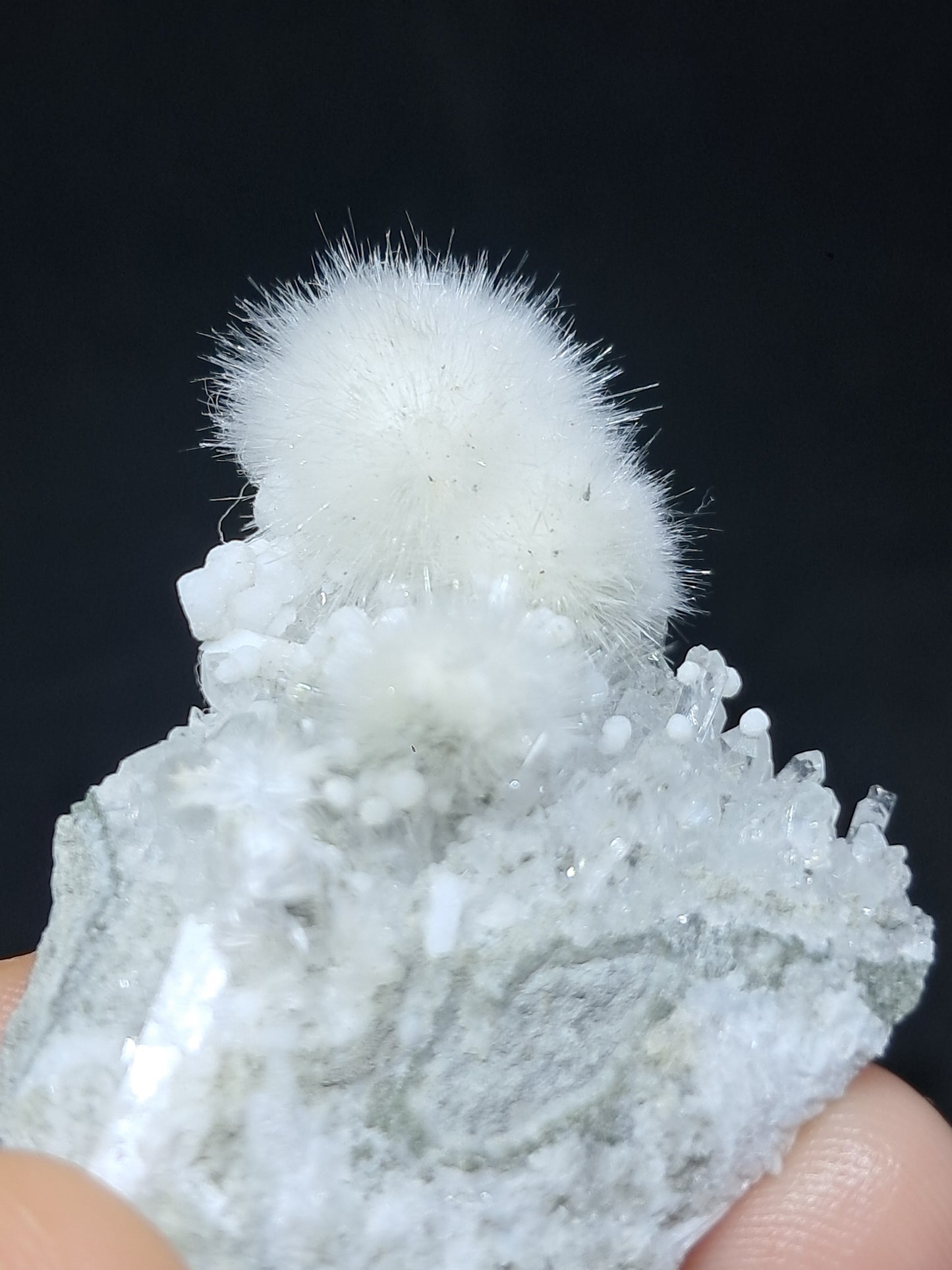 Okenite w/ Gyrolite and Quartz on Matrix (Mumbai) Mineral Specimen | Collector Grade | Natural Crystal #OK22