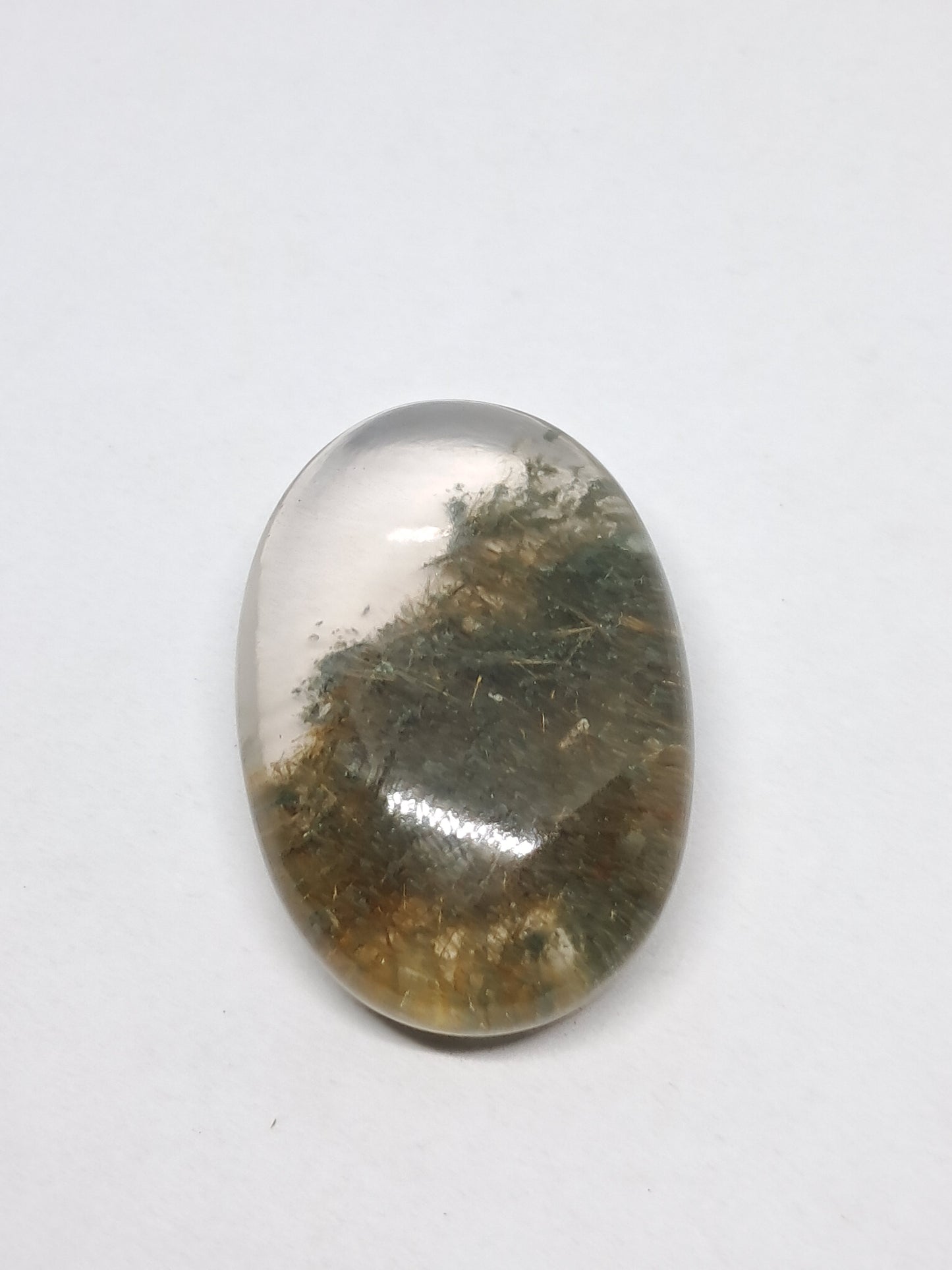 Smokey Rutile and Chlorite Quartz Palmstone #PQ4