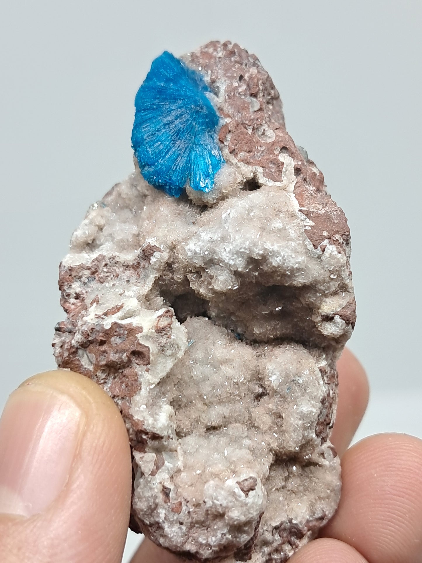 Cavansite and UV Reactive Calcite on Heulandite Matrix (Wagholi) Rough Stone | Natural Crystal | Rare Mineral Specimen #CV30
