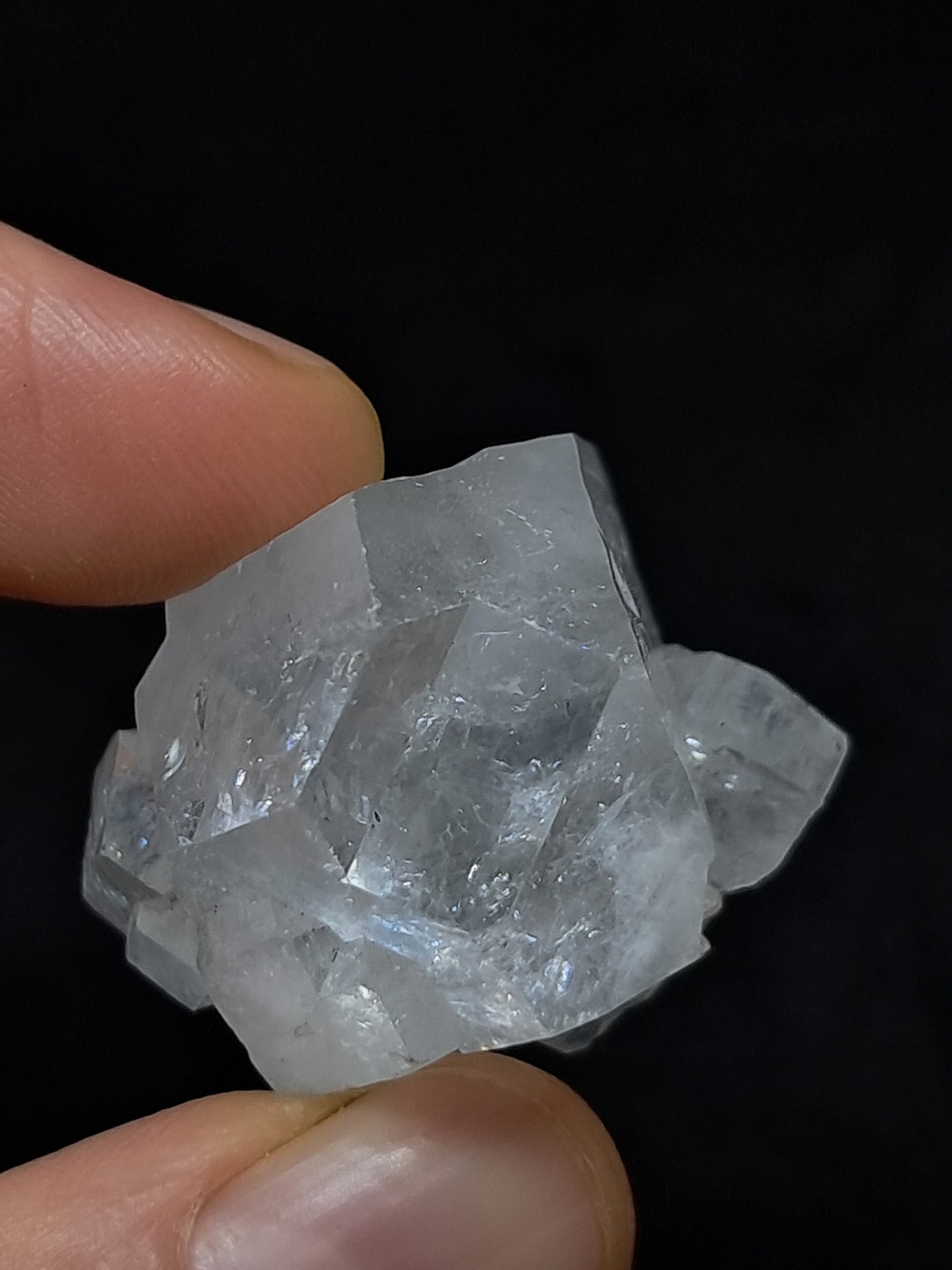 Clear Apophyllite Crystal w/ Split Termination (Ajanta) Natural Point | Mineral Specimen #AP50