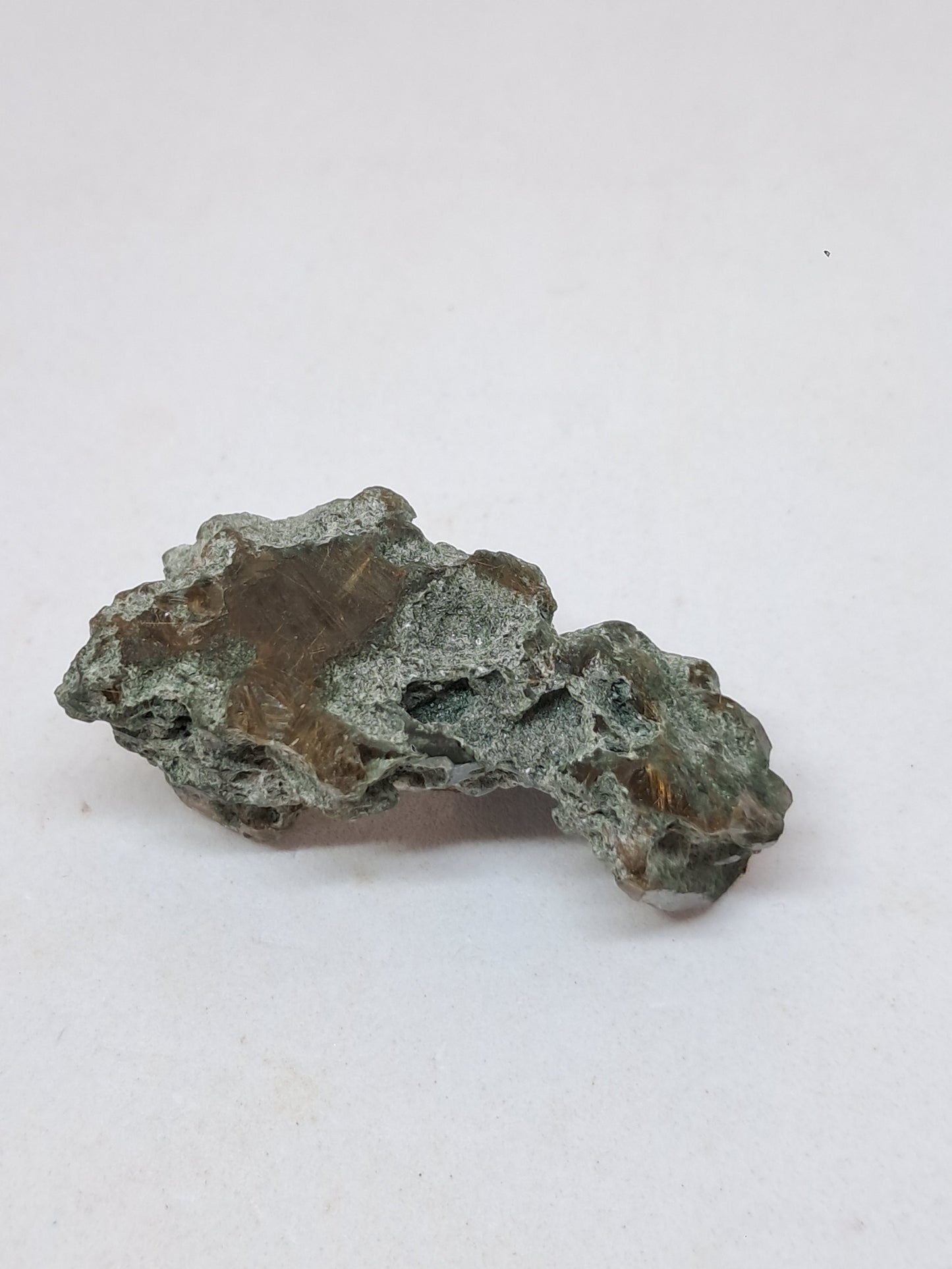Quartz w/ Chlorite and Golden Rutile Inclusions (Kullu) Rough Stone | Natural Crystal Point | Mineral Specimen #CH43