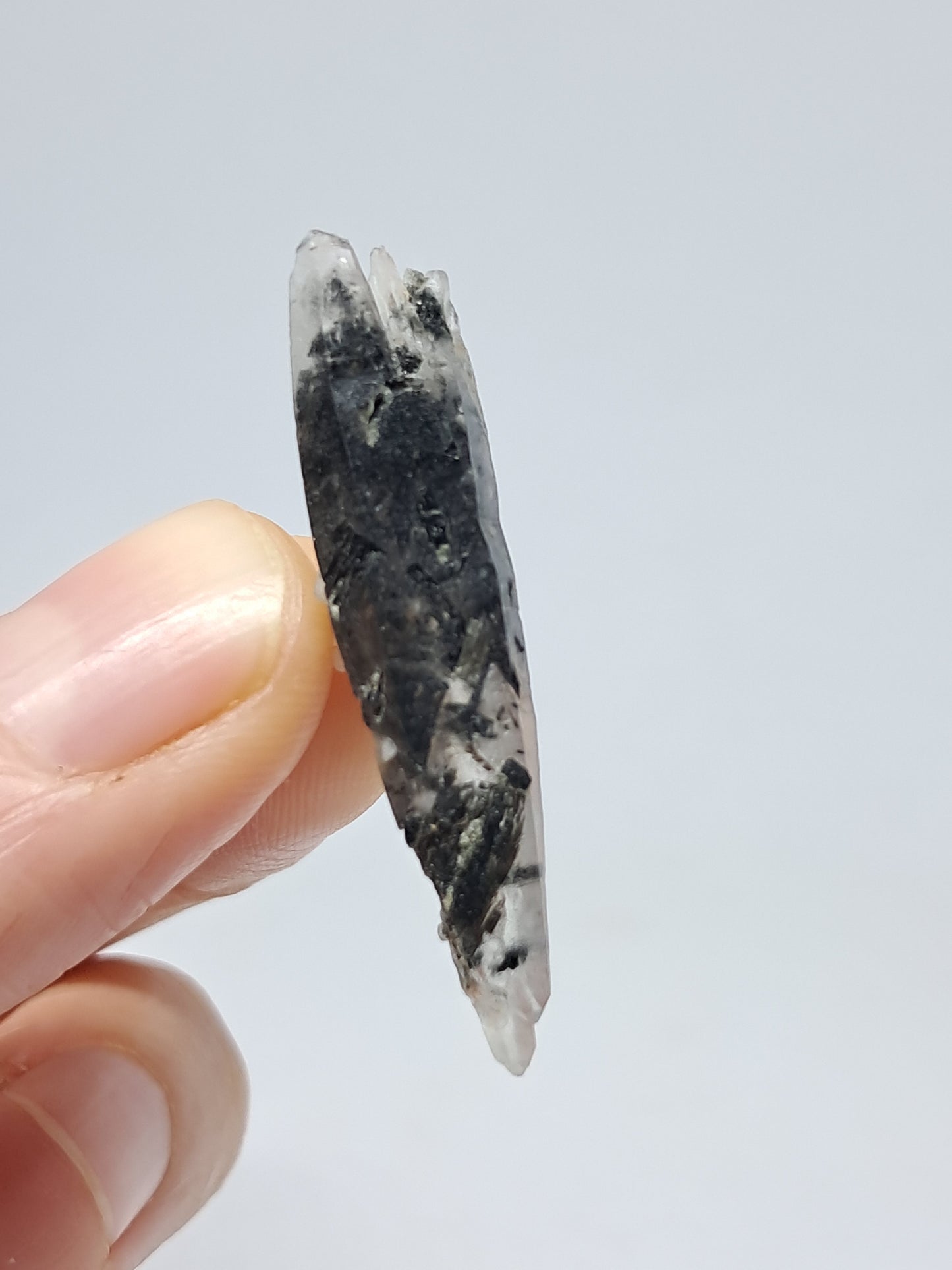 Tourmalinated Quartz Biterminated Crystal (Non-precious stone) #TQ24
