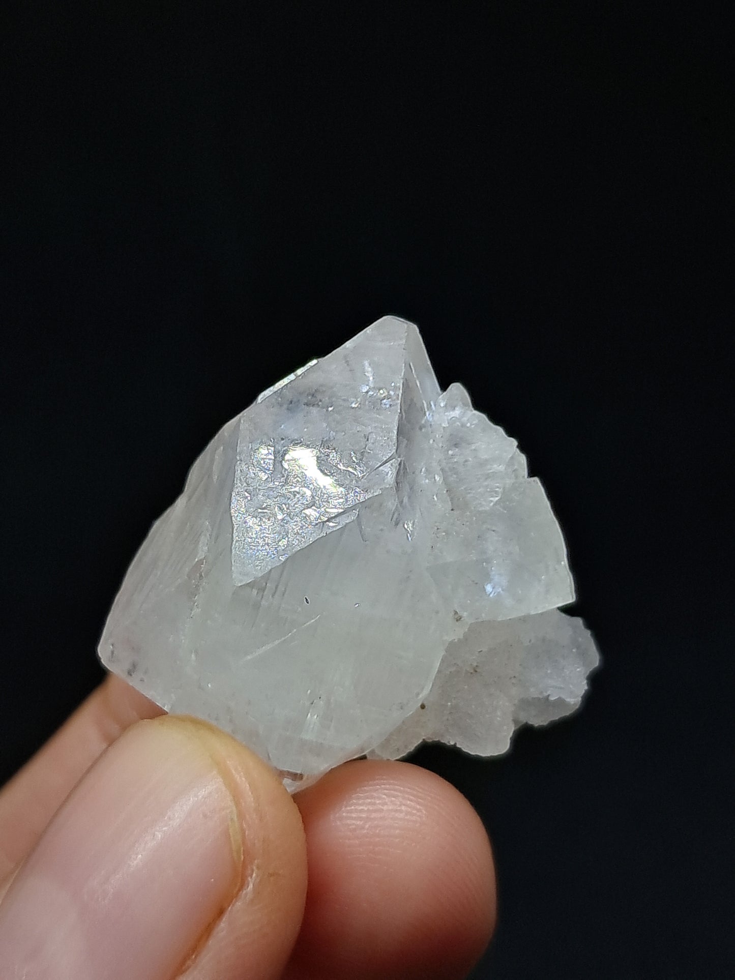 Clear Apophyllite Point w/ Heulandite (Ajanta) Natural Crystal | Mineral Specimen #AP56