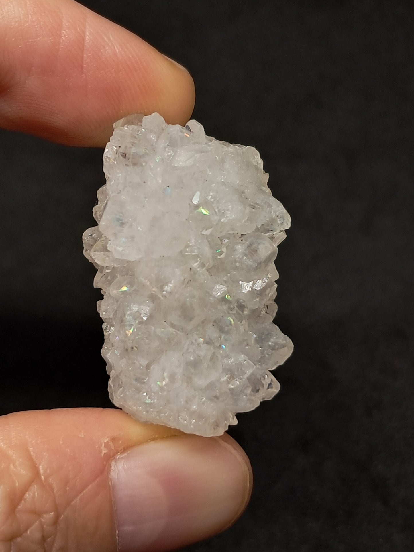 Iris Quartz Stalactite (Anandalite) *high iridiscence* (Non-precious stone) #AQ28