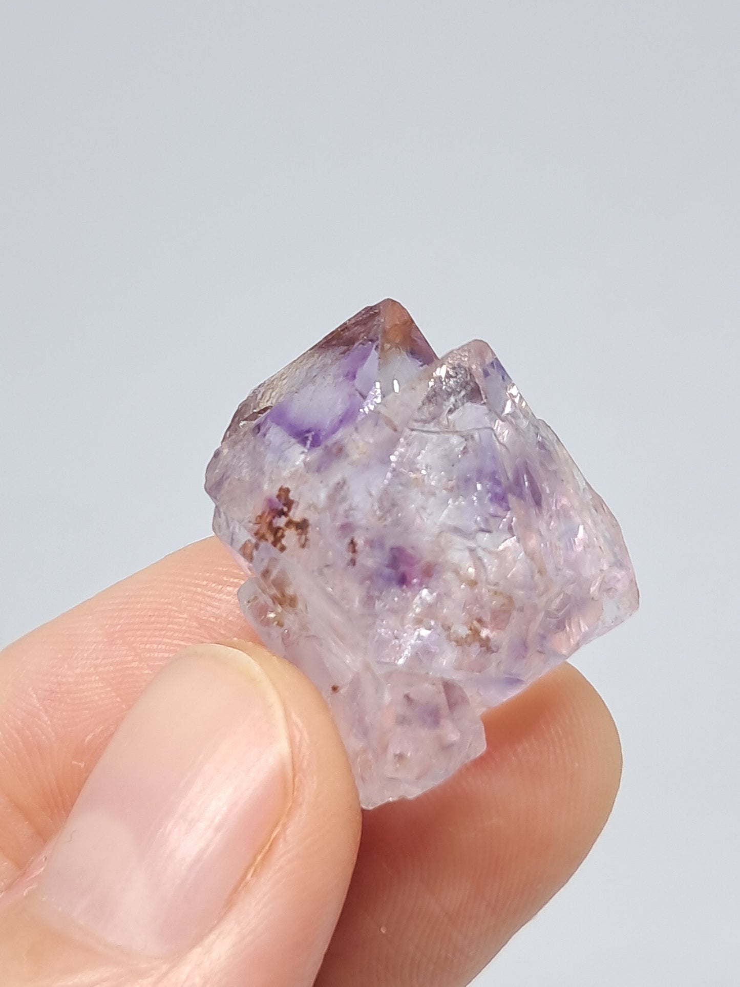 Elestial Amethyst (Karur) Lustrous Purple Quartz Crystal Point | Natural Stone | Mineral Specimen #KA45