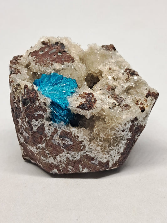 Cavansite on Heulandite Matrix (Pune) Rough Stone | Natural Crystal | Rare Mineral Specimen #CV19