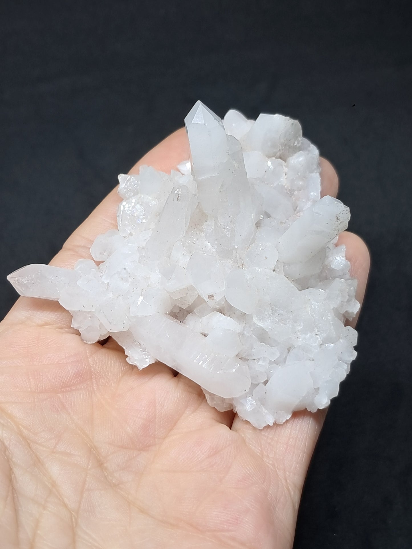 Quartz Cluster with White Chlorite (Himachal pradesh) | Milky Crystal #CH41