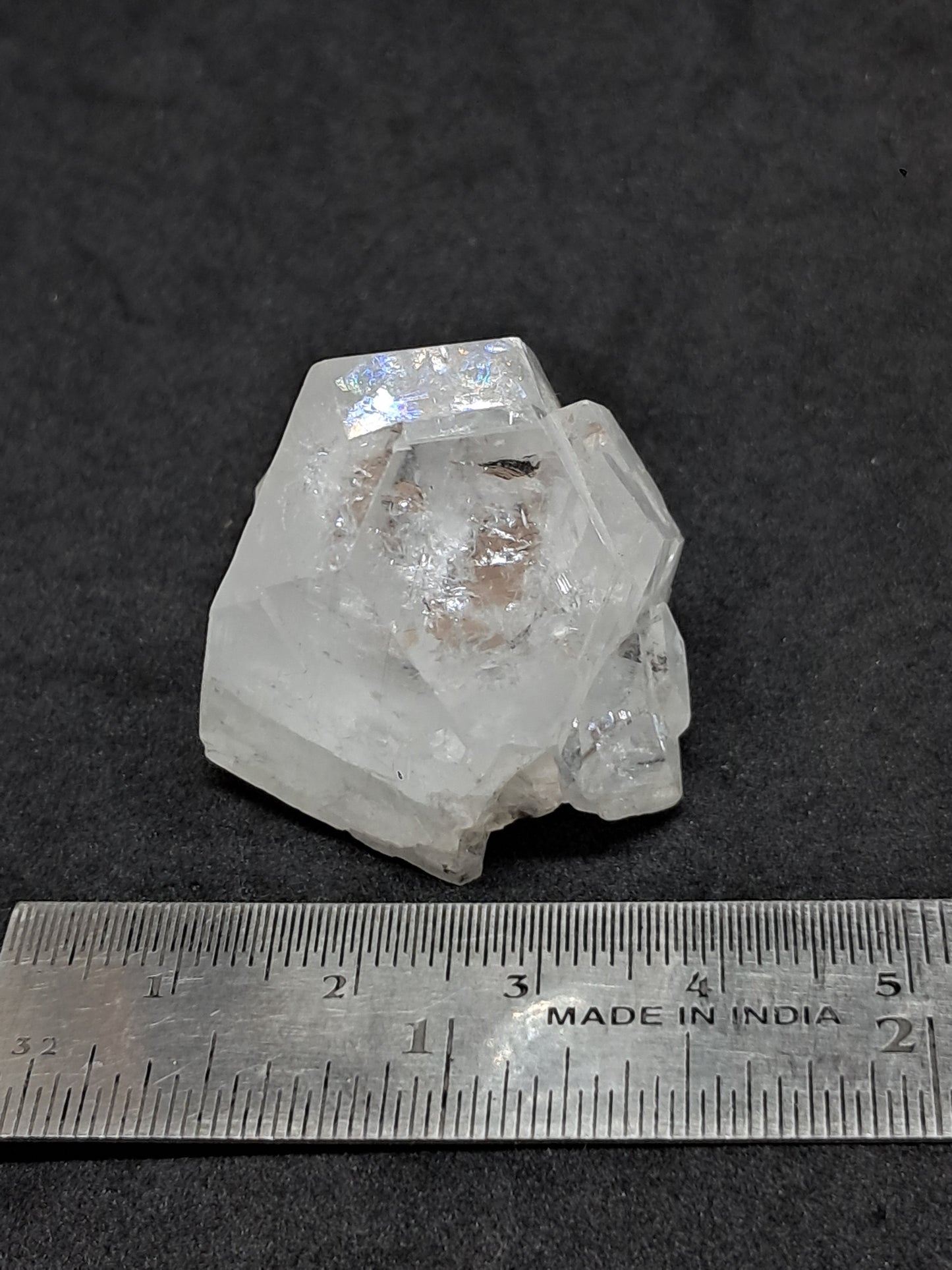 Clear Apophyllite Crystal w/ Split Termination (Ajanta) Natural Point | Mineral Specimen #AP50