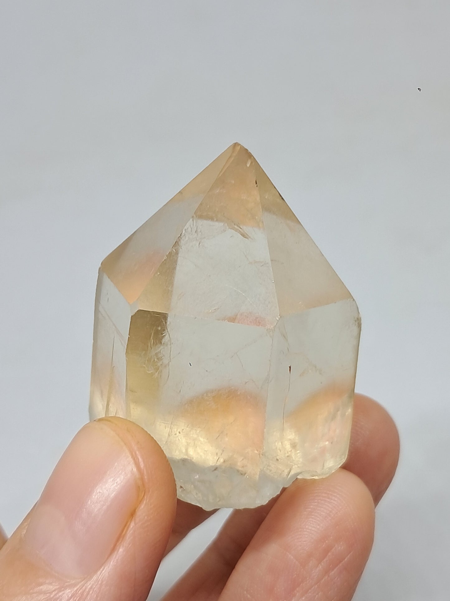 Natural Citrine "Kundalini" (Democratic Republic of Congo) Crystal Point | Mineral Specimen #CTN20