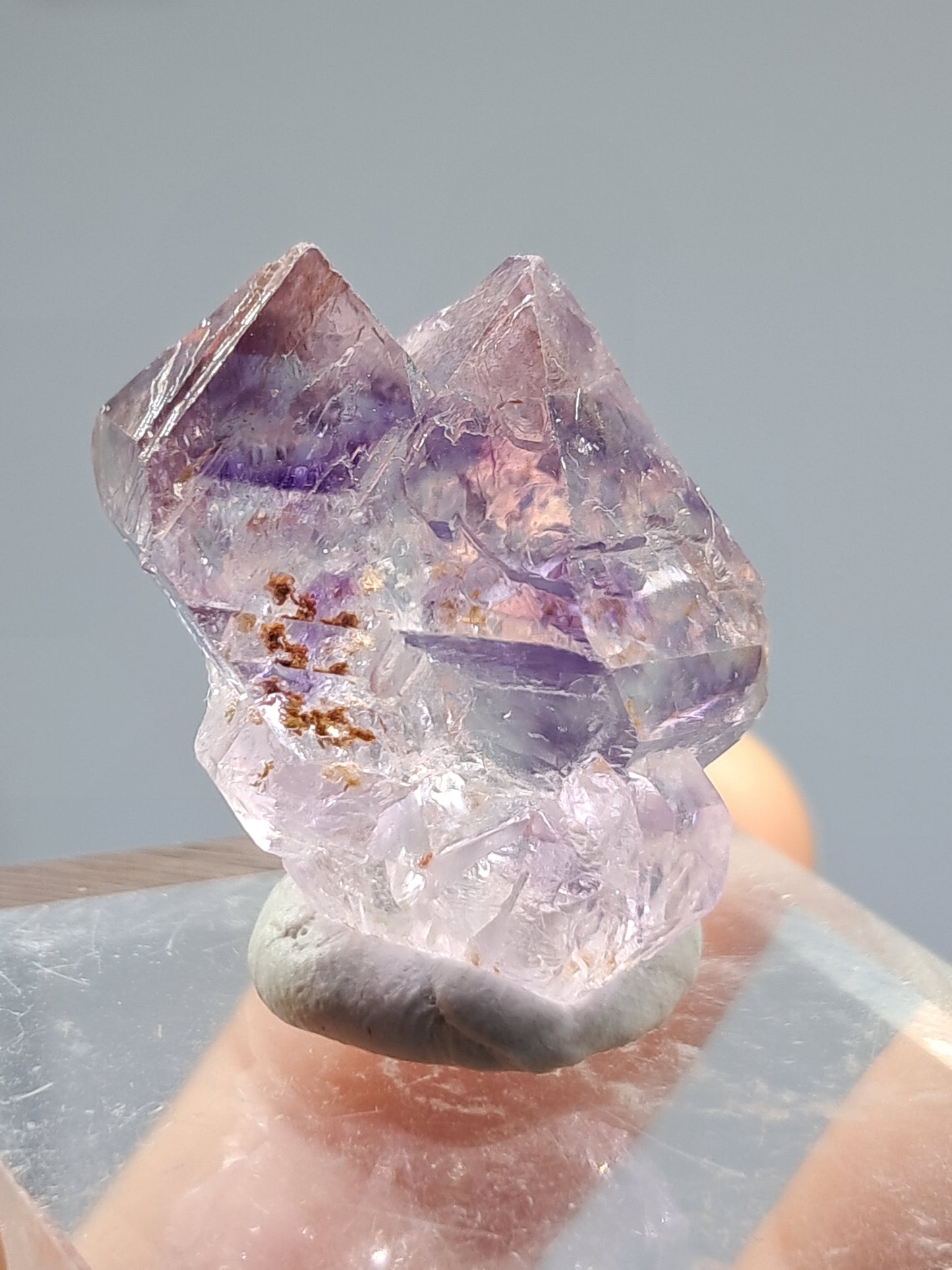 Elestial Amethyst (Karur) Lustrous Purple Quartz Crystal Point | Natural Stone | Mineral Specimen #KA45