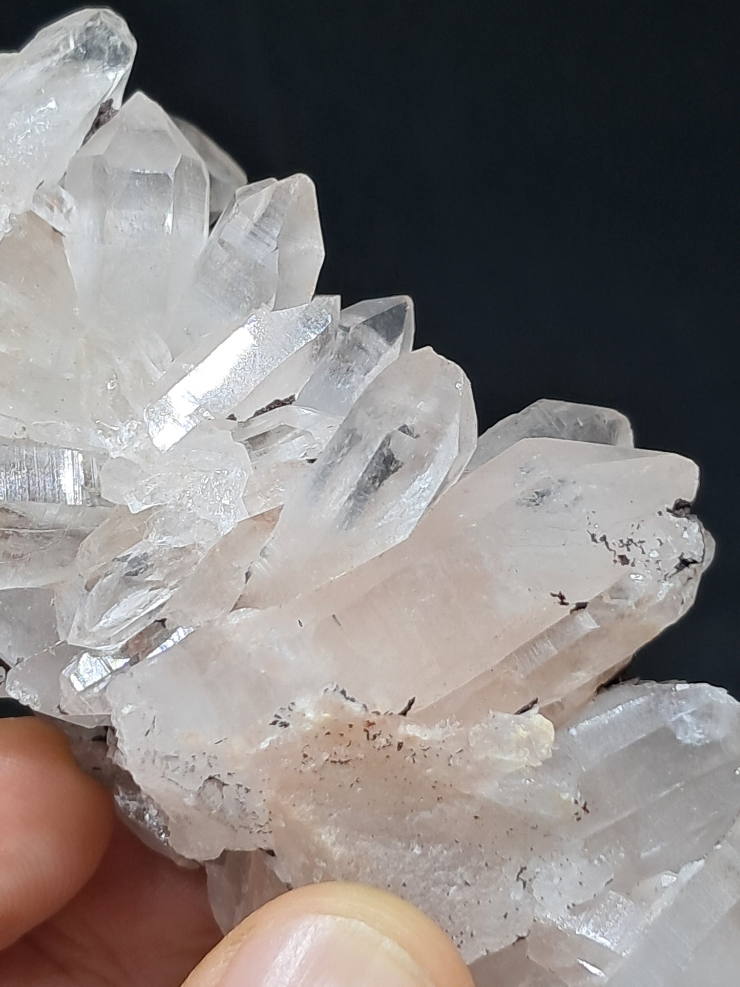 Himalayan Quartz Cluster w/ Hematite and Iron | Natural Crystal | Rough Stone | Mineral Specimen #CH48