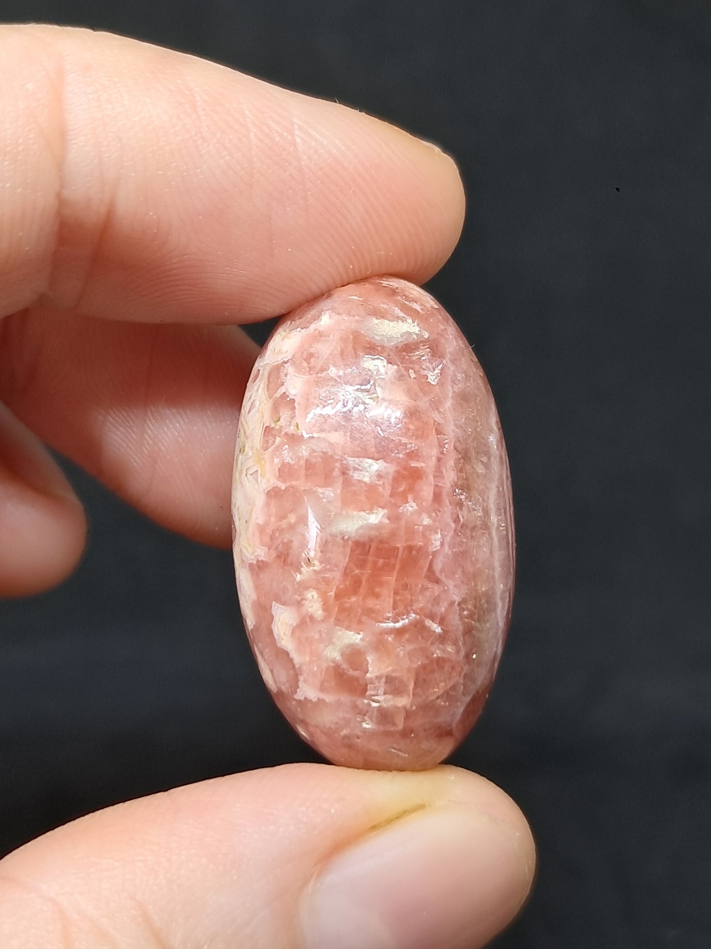 Rhodocrosite Shivalingam (Argentina) Polished Stone | Concentric Circles | Rare Mineral #RHD6