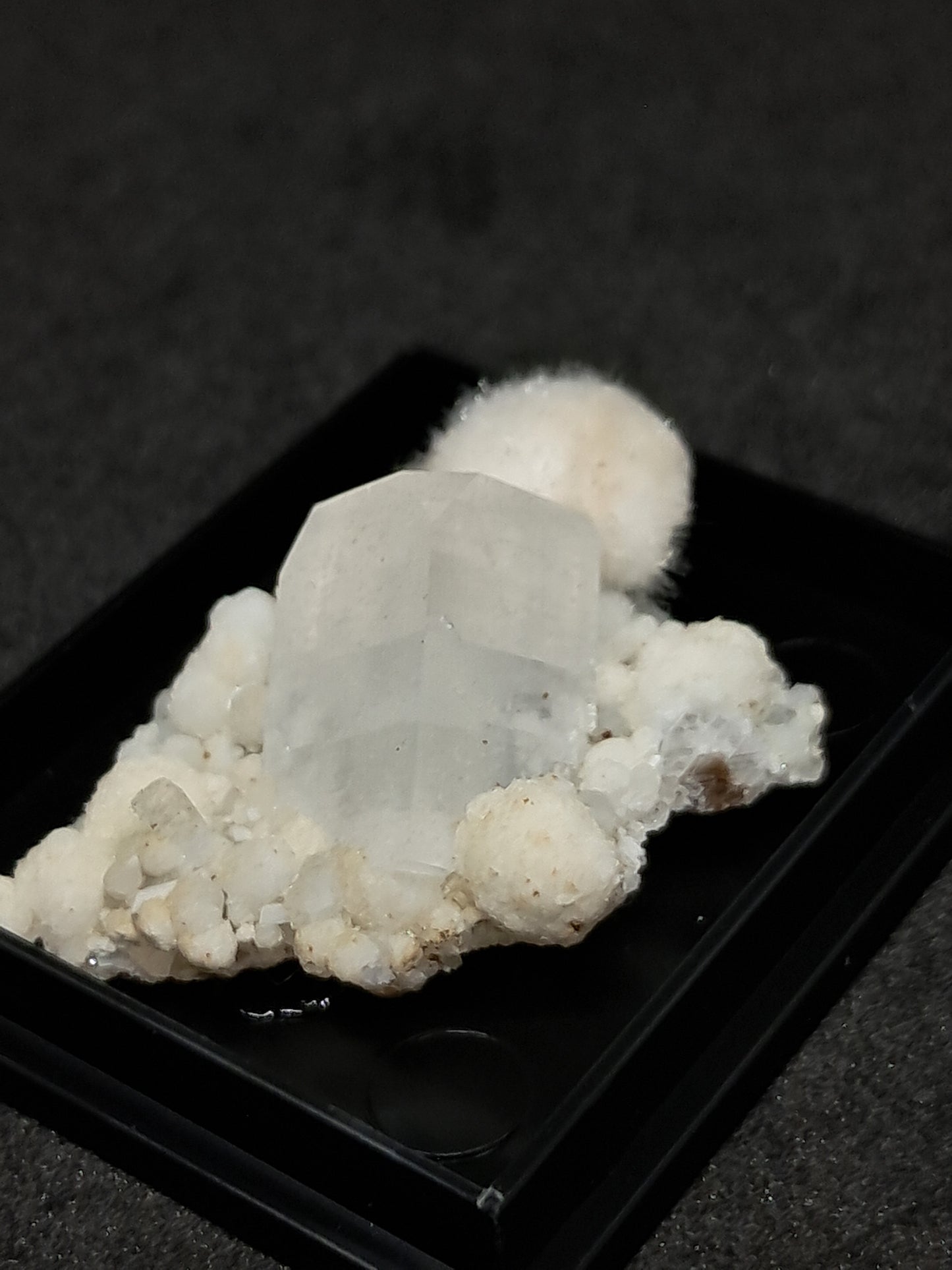 Okenite and Apophyllite on Gyrolite Matrix (Mumbai) Mineral Specimen | Collector Grade | Natural Crystal #OK6