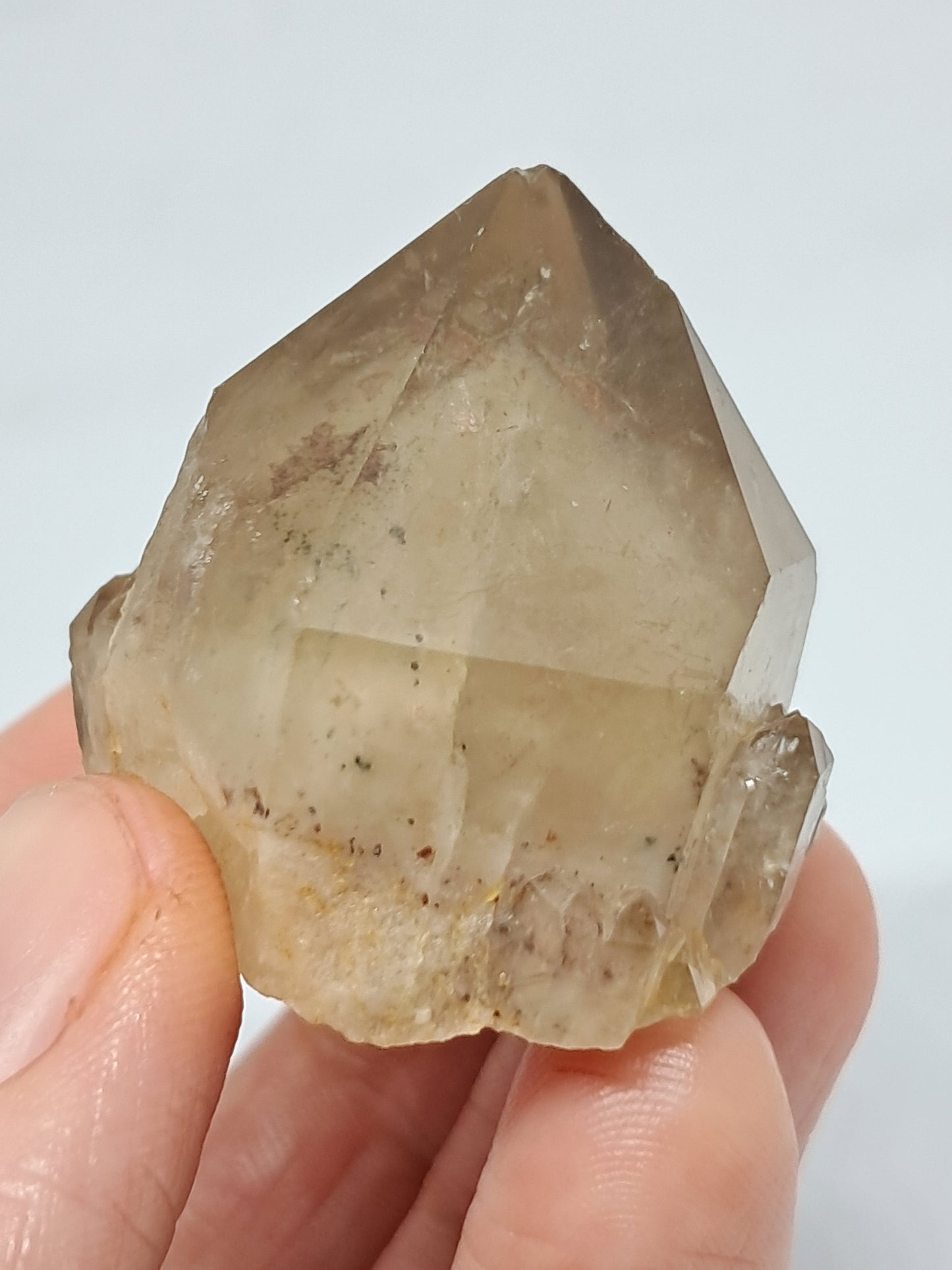Natural Citrine "Kundalini" with Phantom (Democratic Republic of Congo) Crystal Point | Mineral Specimen #CTN10
