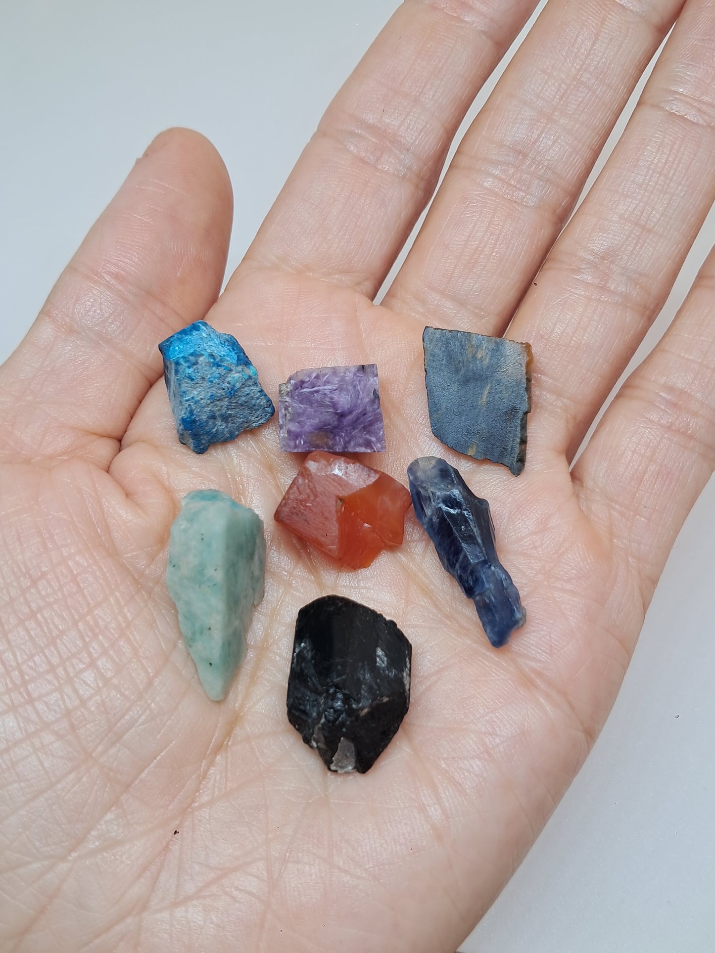 Set of 7 Small Rough Stones | Raw Crystals #RCS23