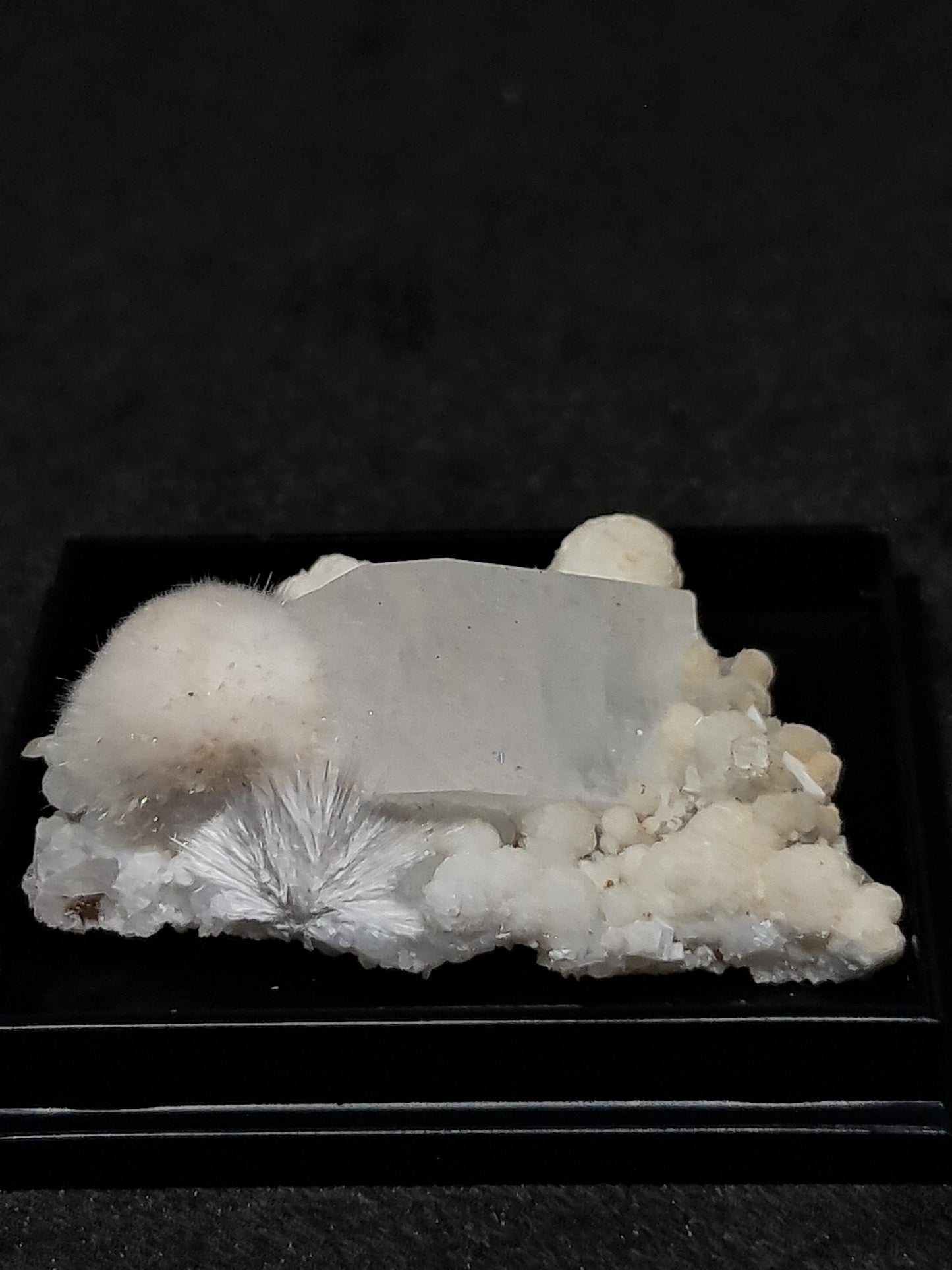 Okenite and Apophyllite on Gyrolite Matrix (Mumbai) Mineral Specimen | Collector Grade | Natural Crystal #OK6
