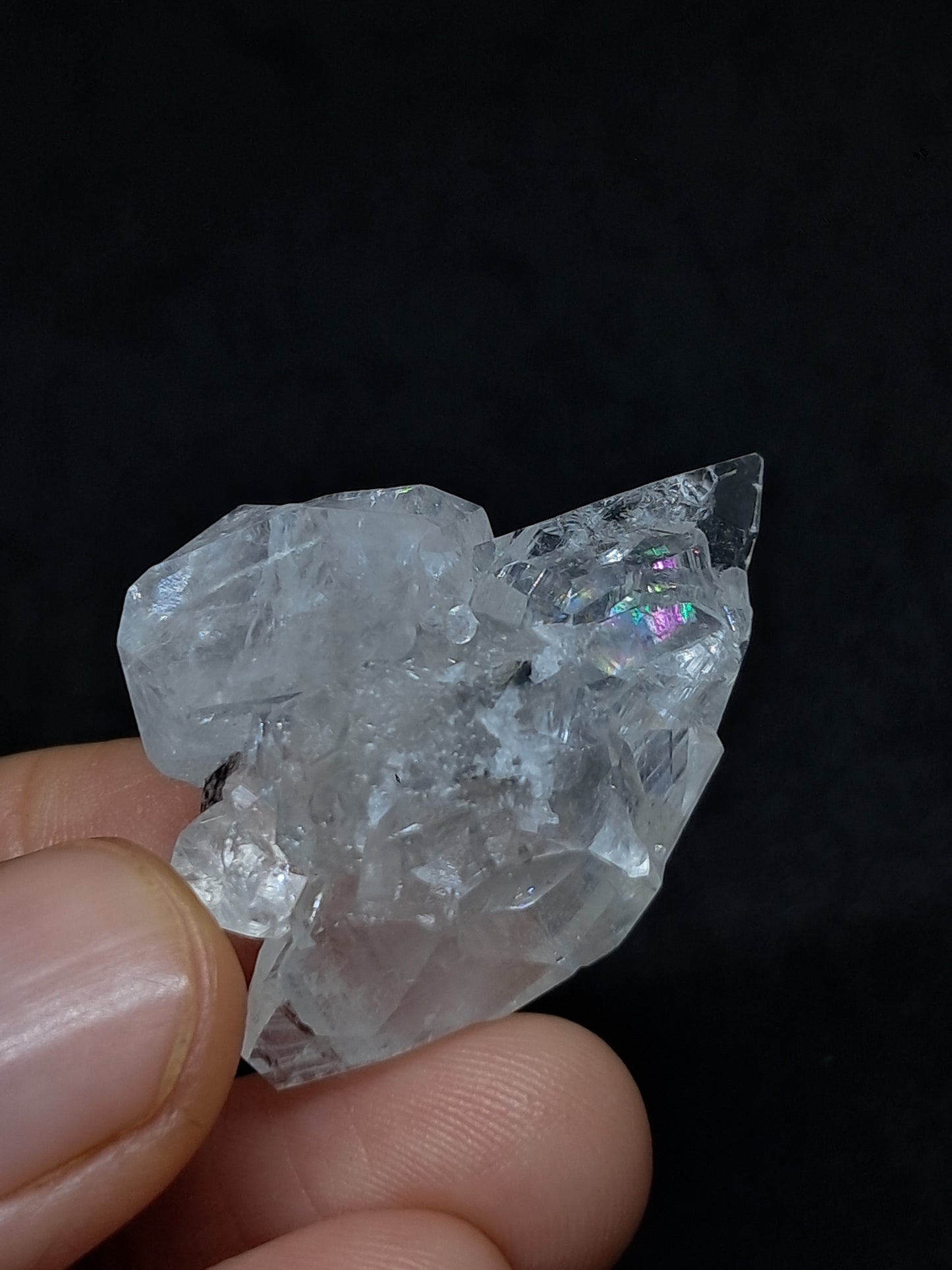 Clear Apophyllite Biterminated Point (Ajanta) Natural Crystal | Mineral Specimen #AP55