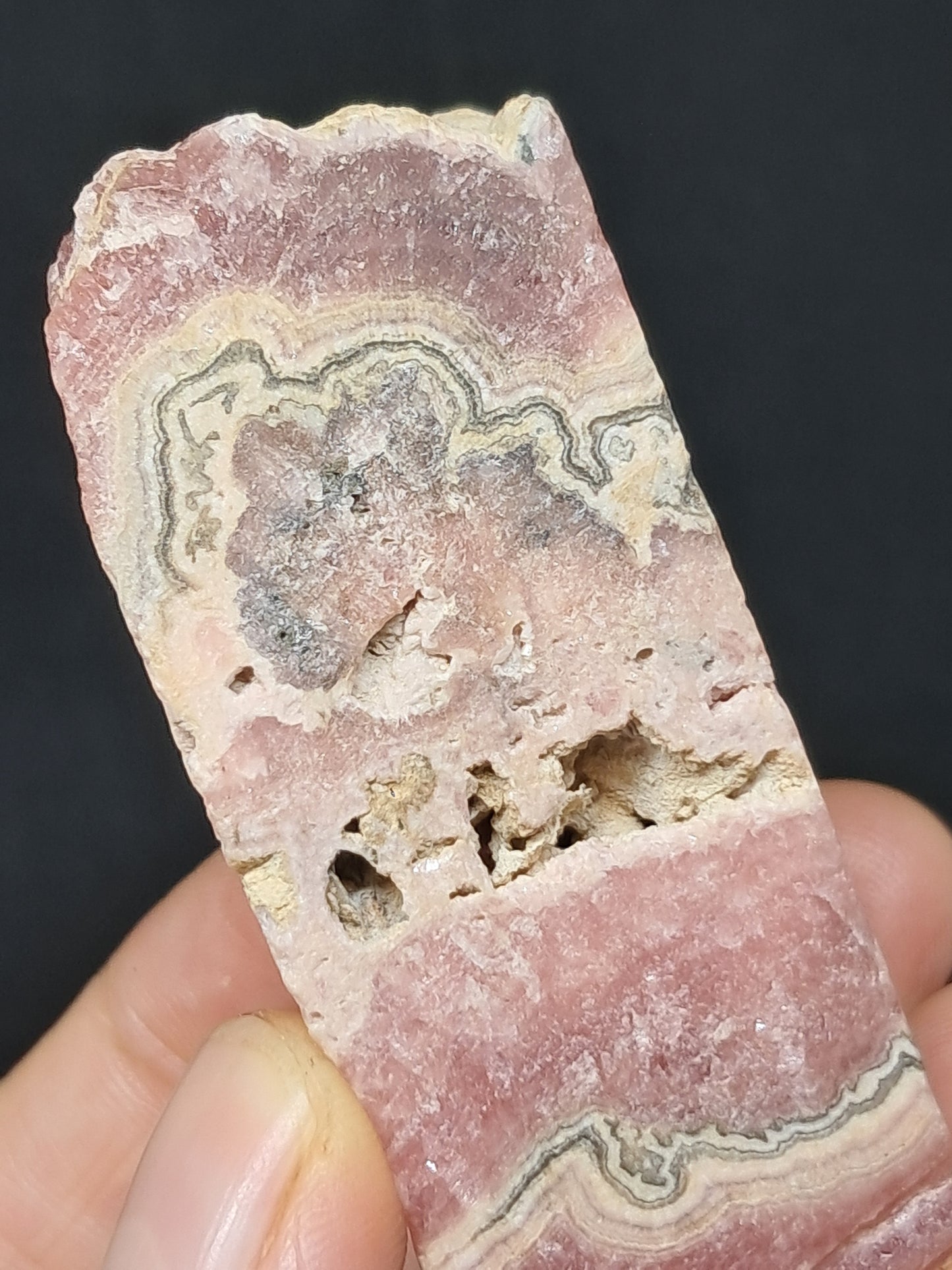Rhodocrosite Rough Sliced (Argentina) Natural Stone | Rare Mineral #RHD5