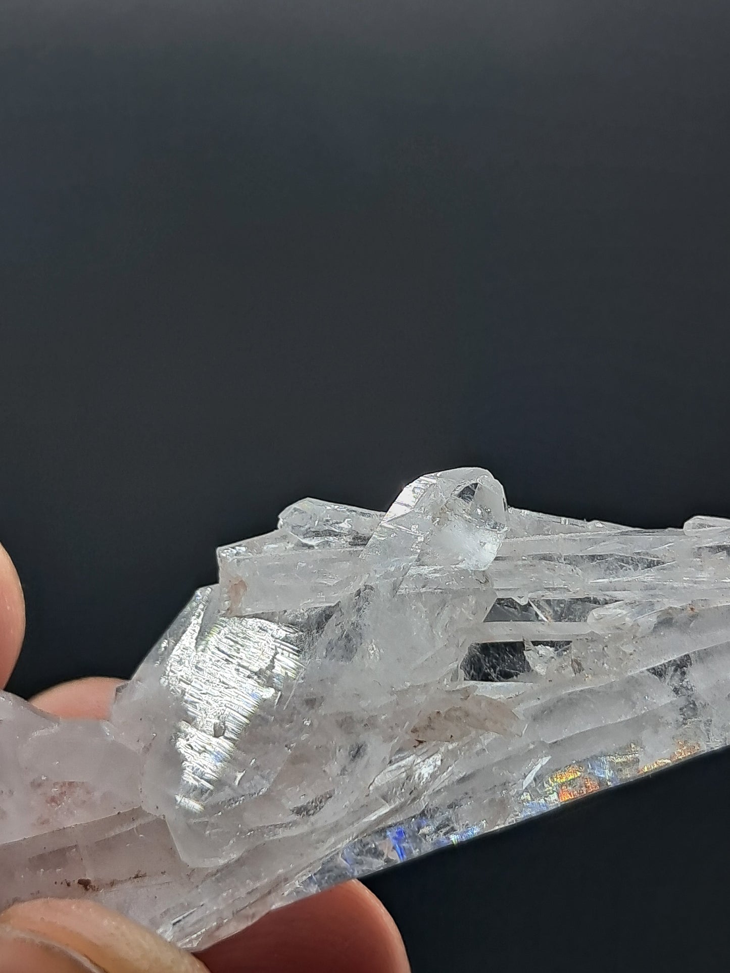 Cúmulo de Cuarzo Faden Claro (Santander, Colombia) Punta Natural | Ejemplar Mineral #COQ12