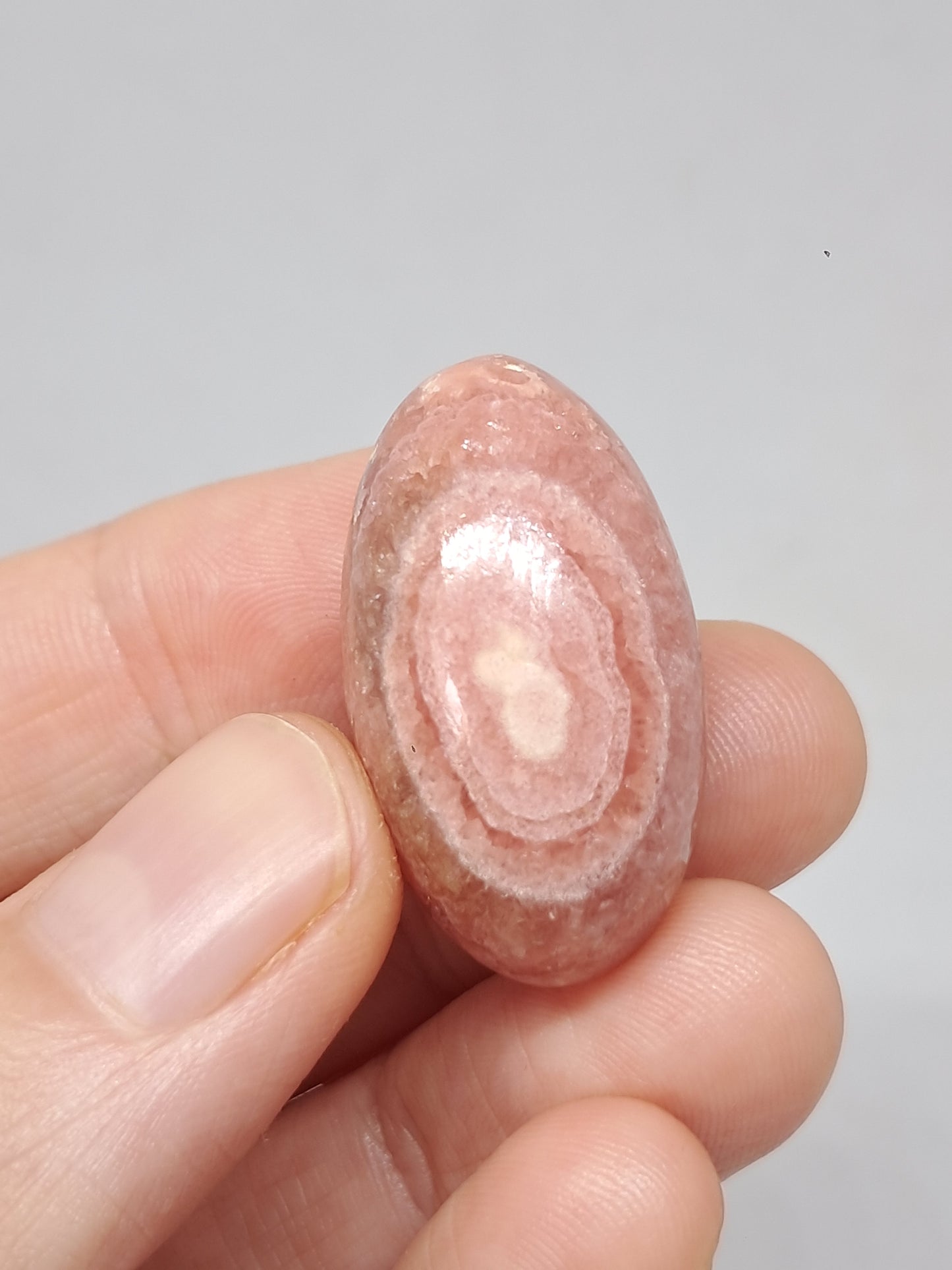Rhodocrosite Shivalingam (Argentina) Polished Stone | Concentric Circles | Rare Mineral #RHD6