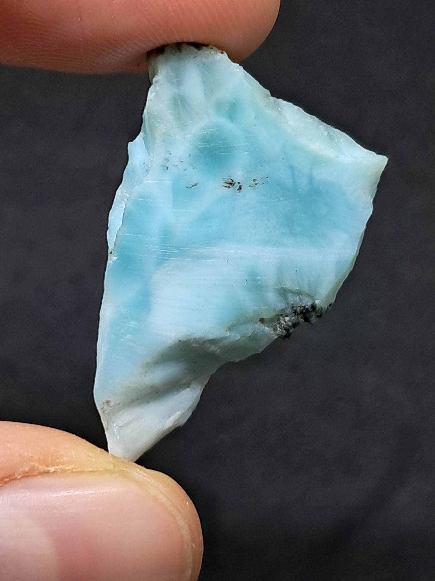 Larimar Raw Slice (Non-precious Natural Stone) #LM3