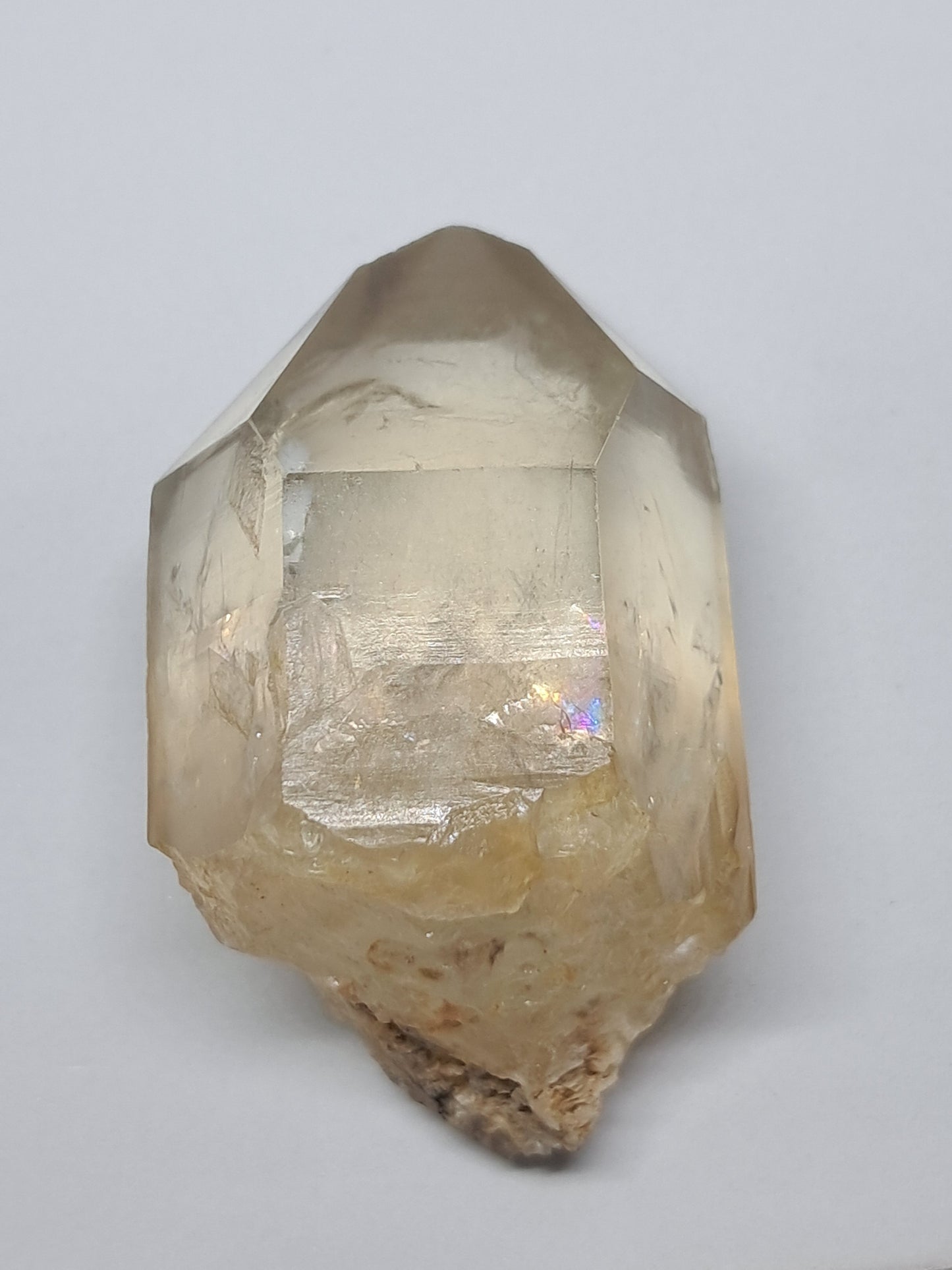 Natural Citrine "Kundalini" with Rainbows (Democratic Republic of Congo) Crystal Point | Mineral Specimen #CTN13
