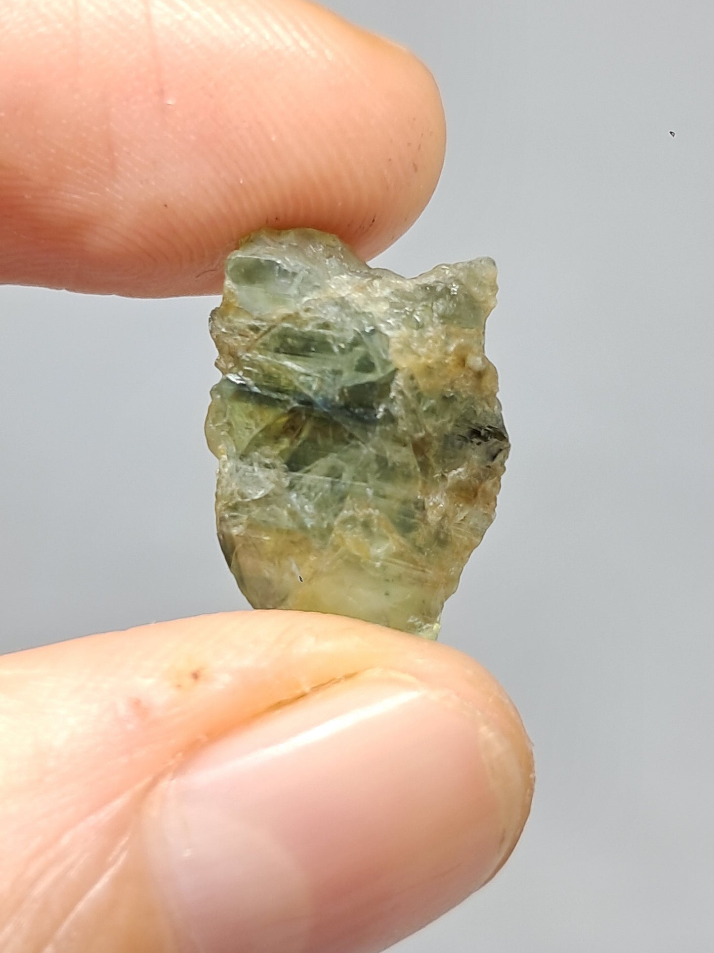 Natural Greenish-Blue *Teal* Sapphire Crystal (Karur) Rough Stone | Mineral Specimen #SP28