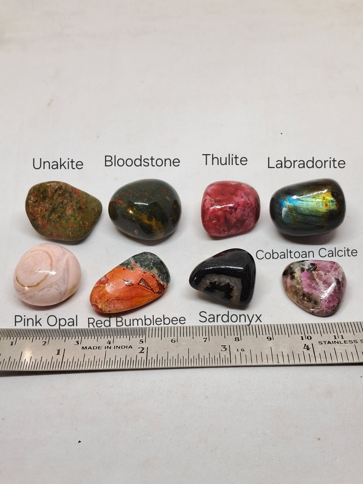 Set of 8 Mix Tumbled Stones | Polished Natural Stones
