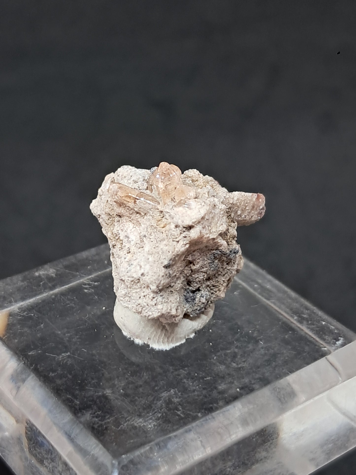 Cristales de topacio natural en matriz (México), piedra preciosa rara | Ejemplar mineral n.° TPZ17