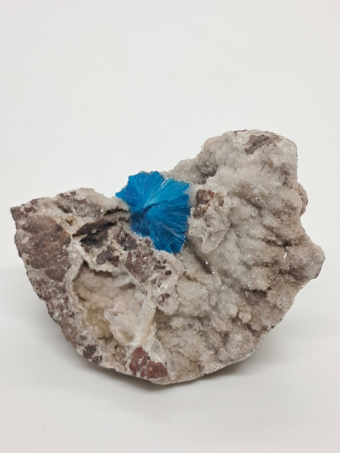 Cavansite on Heulandite Matrix (Wagholi) Rough Stone | Natural Crystal | Rare Mineral Specimen #CV31