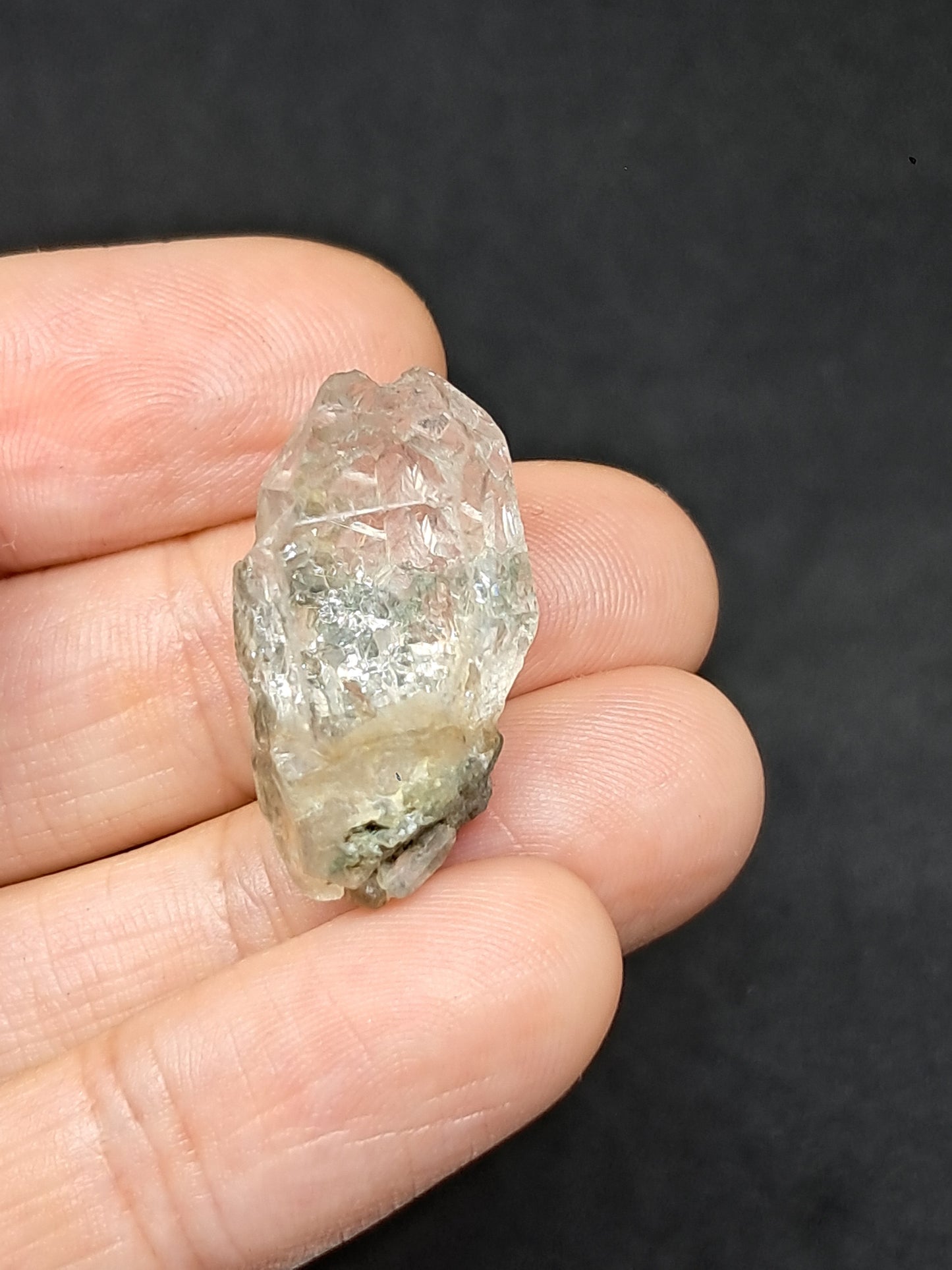 Quartz w/ Chlorite and Golden Rutile Inclusions (Kullu) Rough Stone | Natural Crystal Point | Mineral Specimen #CH48