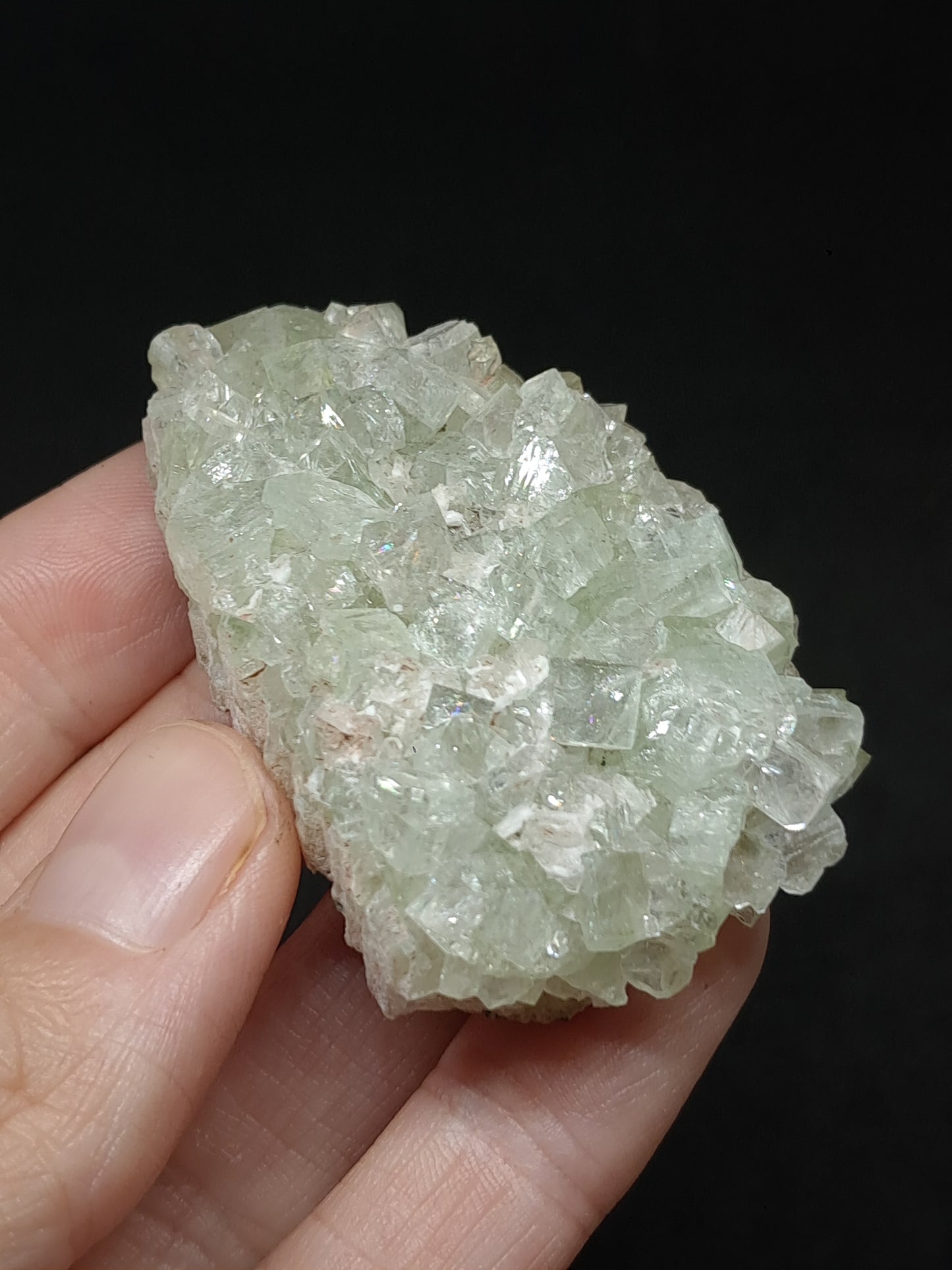 Green Apophyllite Cluster (Fluorapophyllite) (Ajanta) Rough Natural Crystal | Mineral Specimens #GA58
