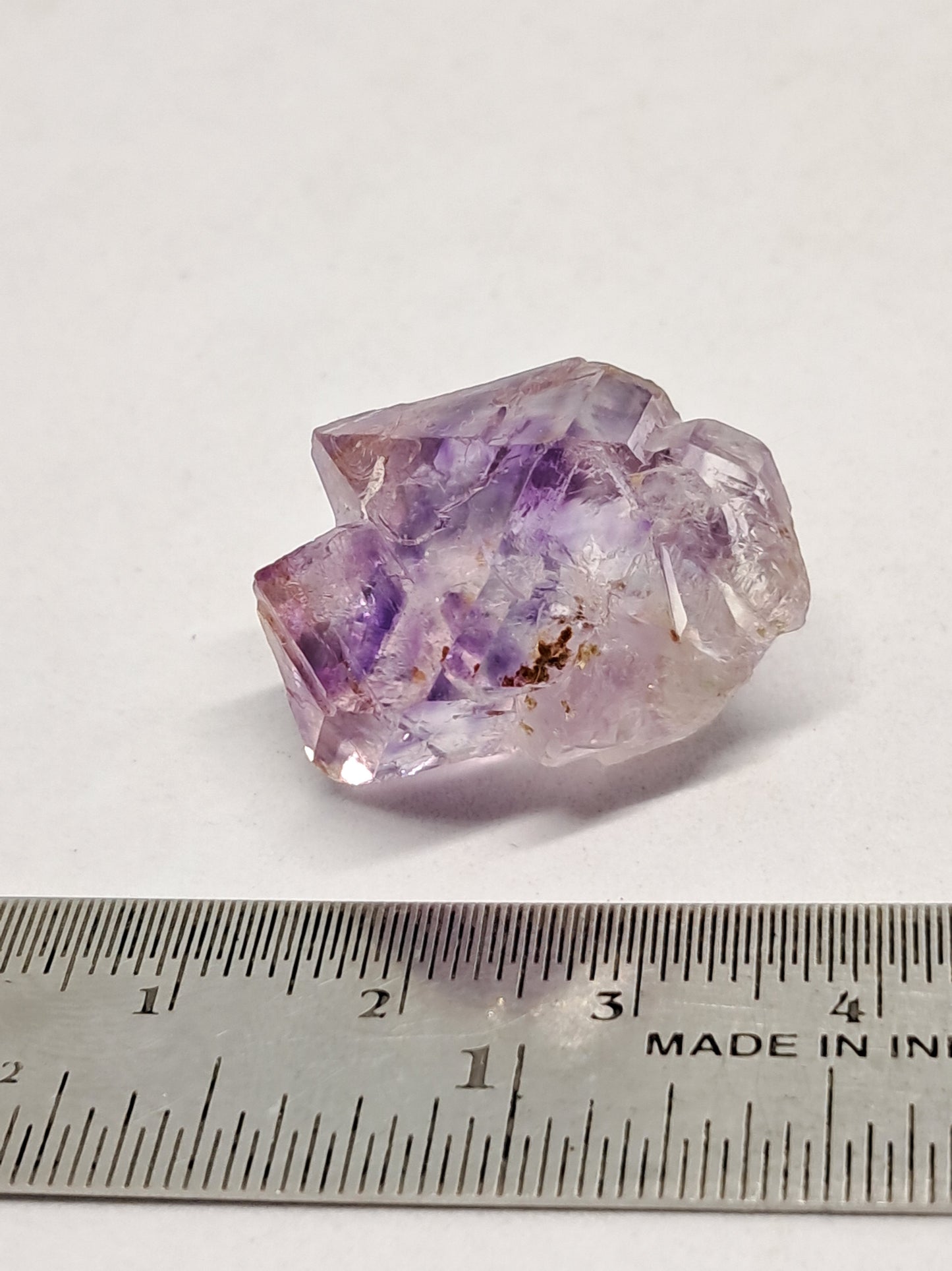Elestial Amethyst (Karur) Lustrous Purple Quartz Crystal Point | Natural Stone | Mineral Specimen #KA45