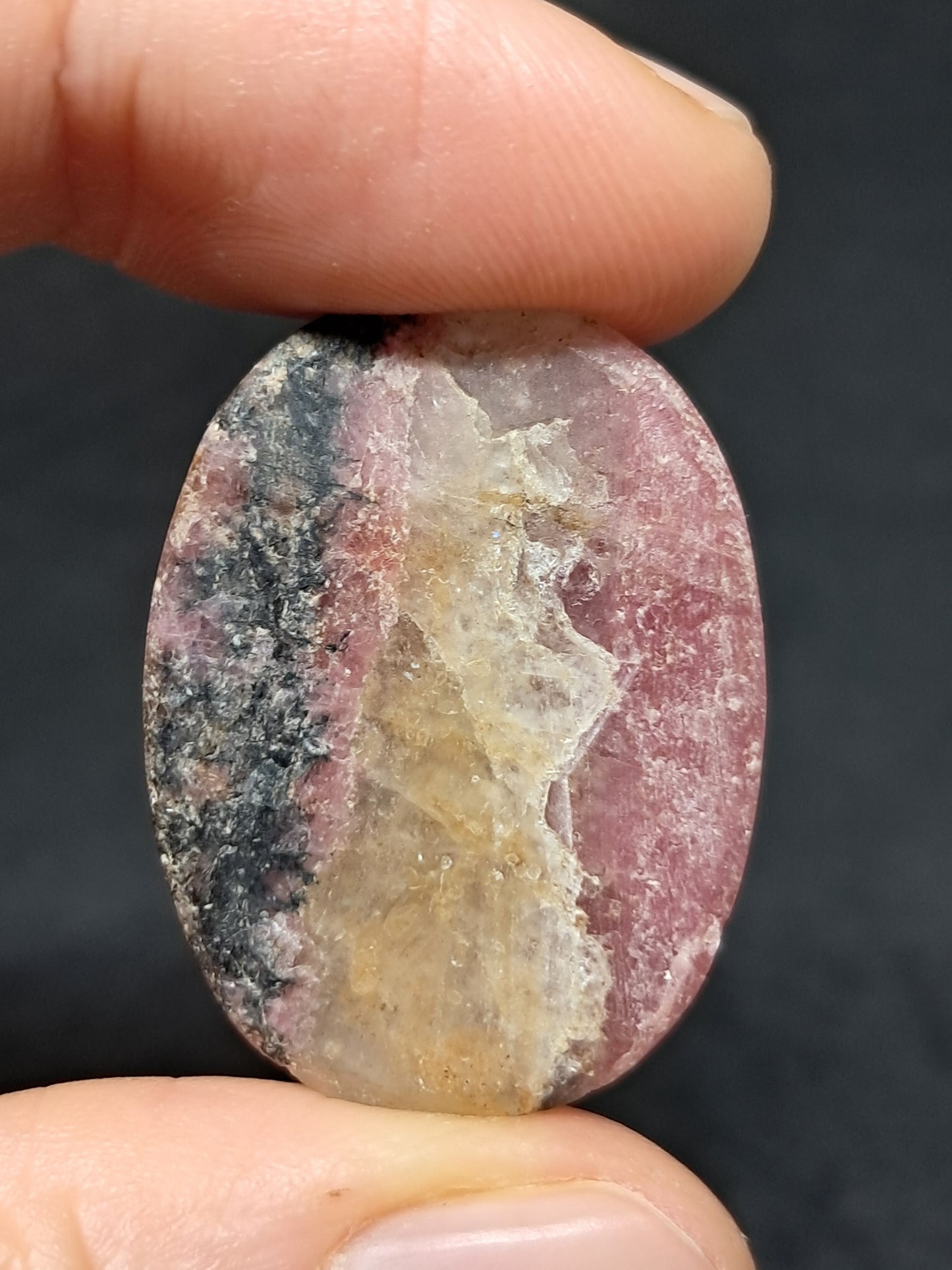 Rhodonite Cabochon | Natural Polished Stone #PQ10