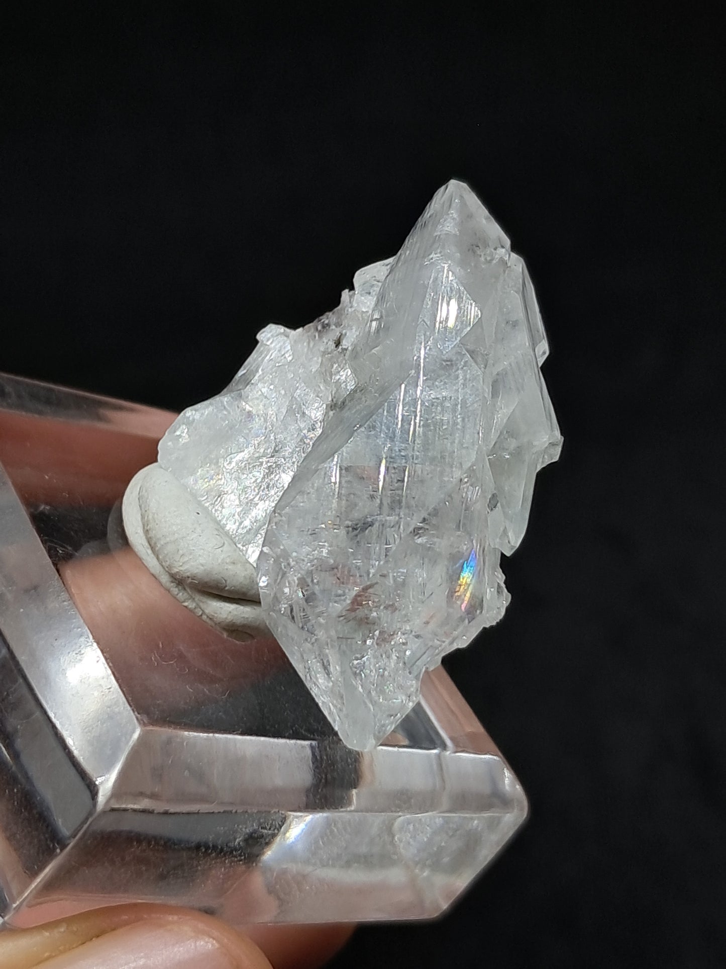 Clear Apophyllite Biterminated Point (Ajanta) Natural Crystal | Mineral Specimen #AP55