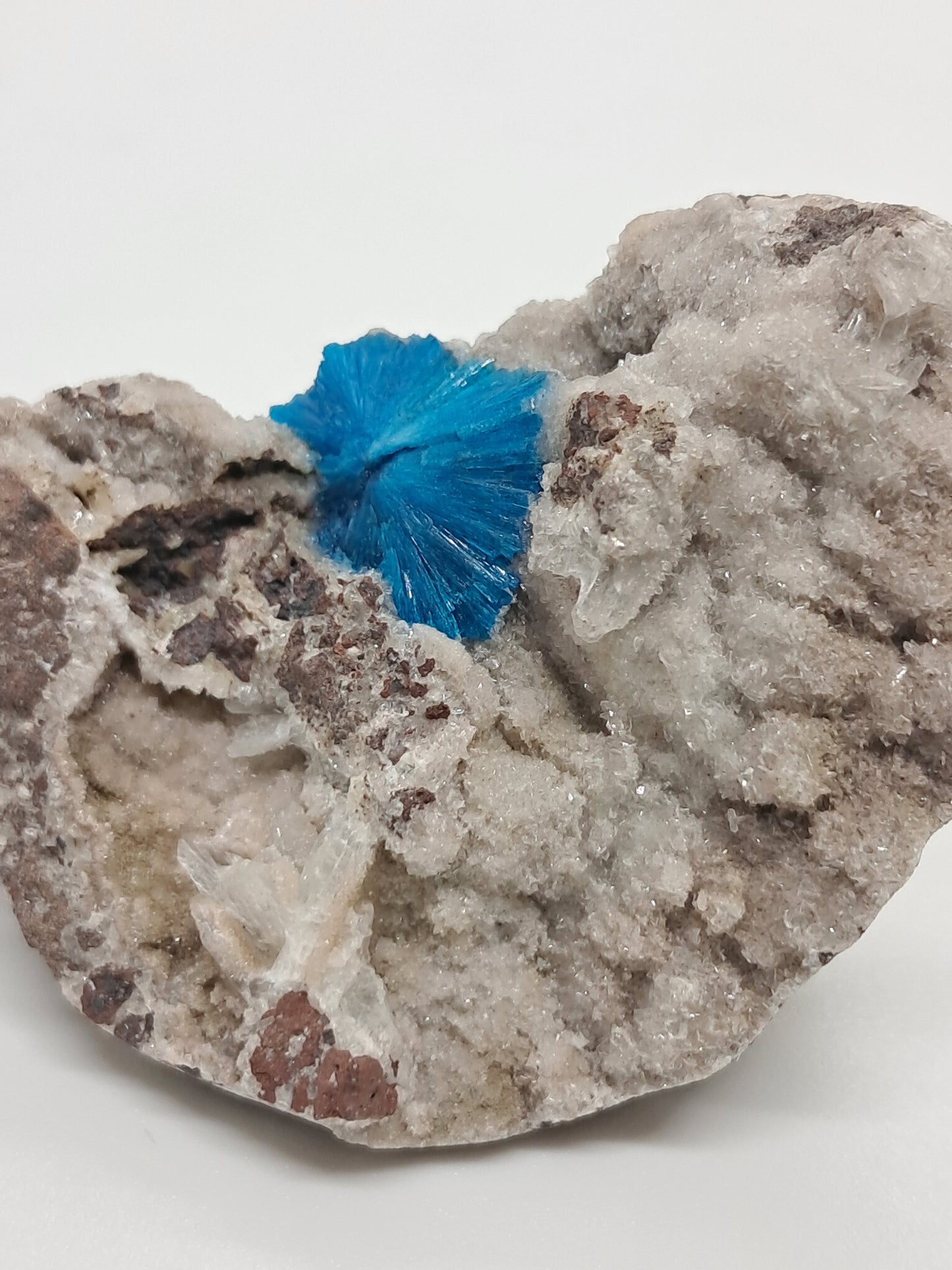 Cavansite on Heulandite Matrix (Wagholi) Rough Stone | Natural Crystal | Rare Mineral Specimen #CV31