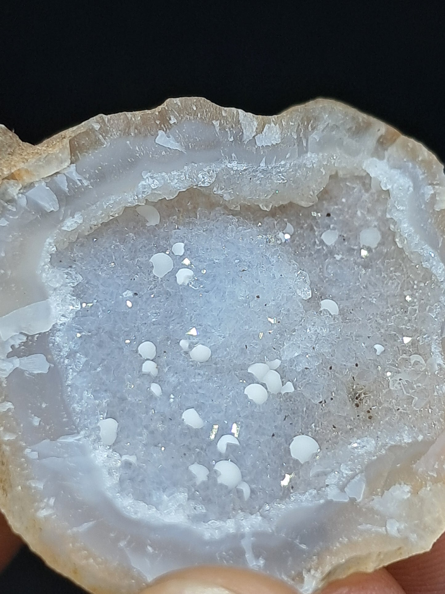 Quartz Geode w/ White Fluorite Balls (Ajanta) Rough Stone | Natural Crystal #GD25