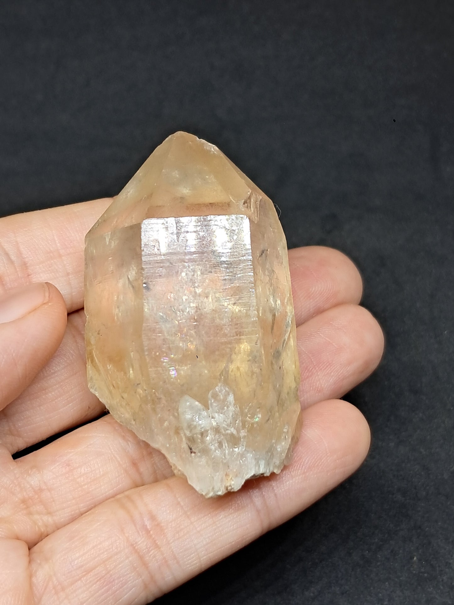 Natural Citrine "Kundalini" with Rainbows (Democratic Republic of Congo) Crystal Point | Mineral Specimen) #CTN16