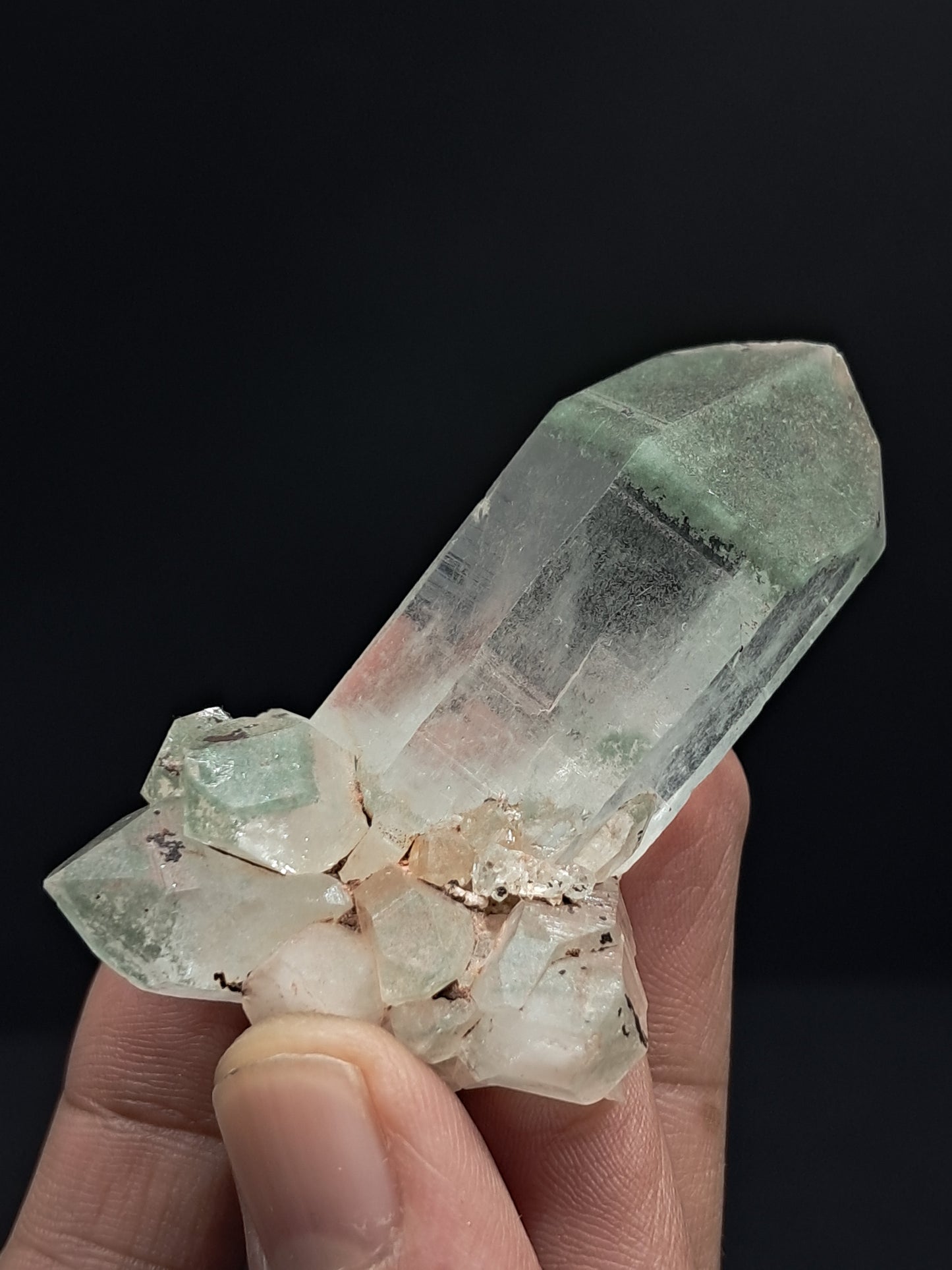 Phantom Quartz with Chlorite inclusion (Non-precious Natural Stone) #CH35